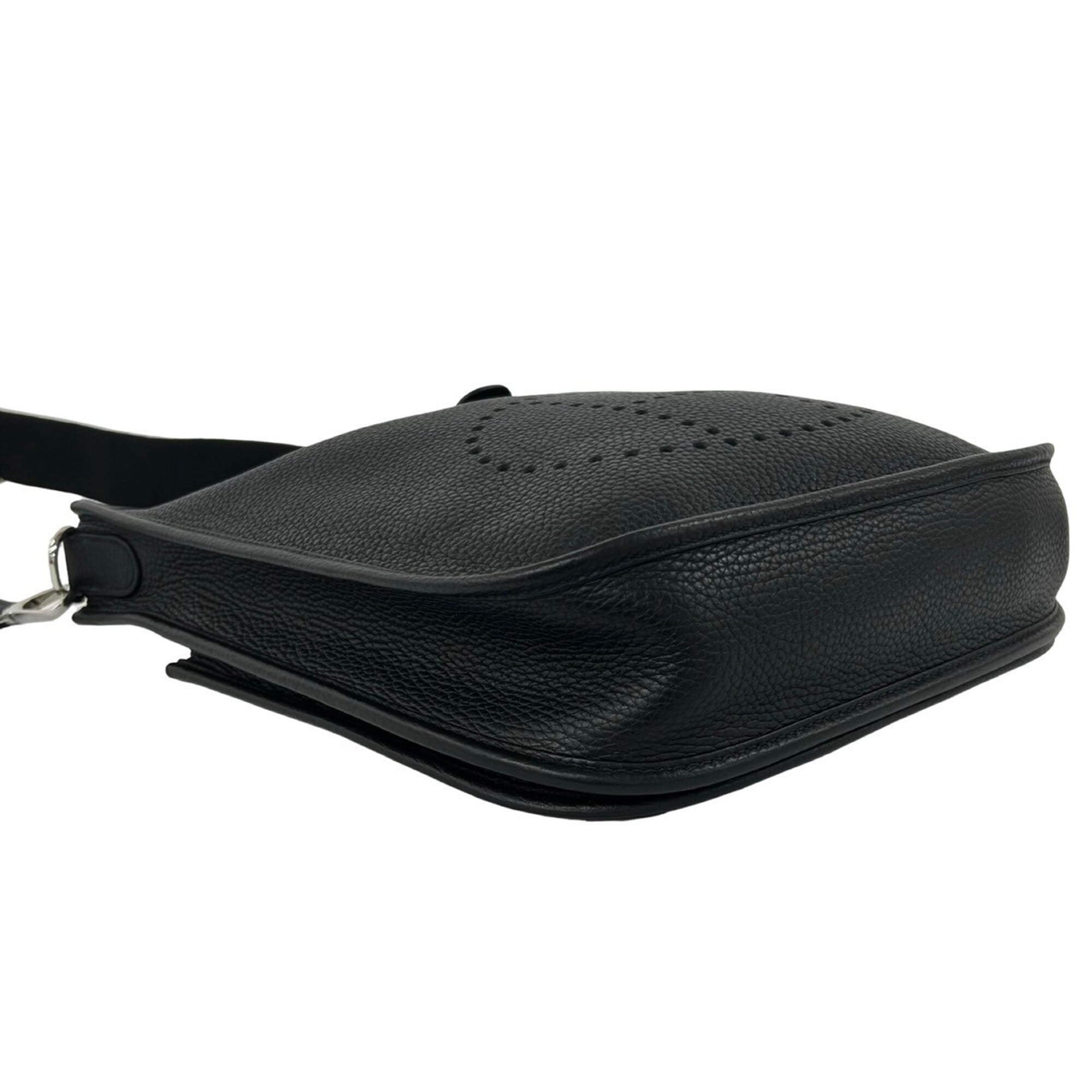 Hermes Black Taurillon Clemence Leather Shoulder Bag Tote Bag (Pre-Owned)