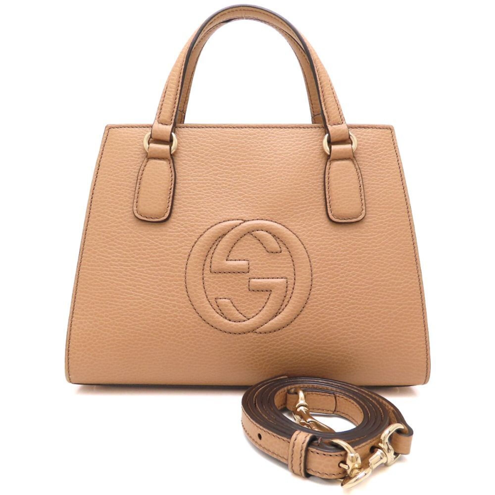 Gucci Beige Leather Handbag (Pre-Owned)