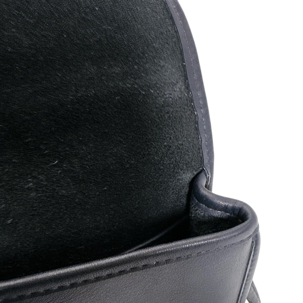Coach Navy Leather Shoulder Bag (Pre-Owned)