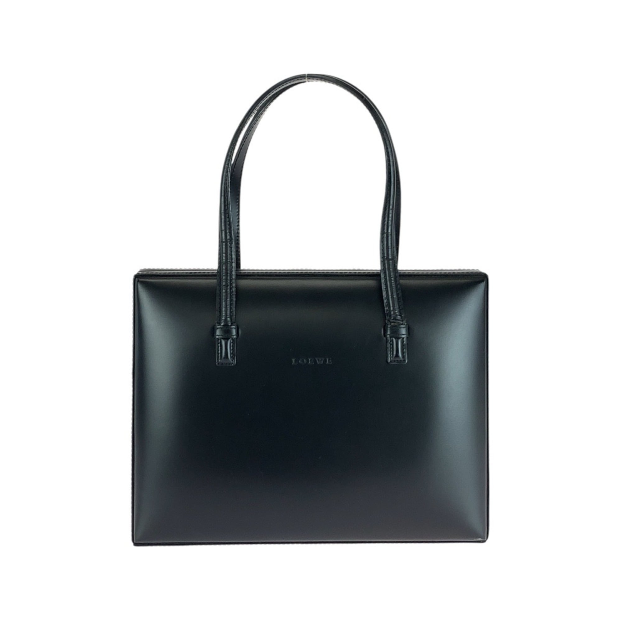 Loewe Black Leather Handbag Tote Bag (Pre-Owned)
