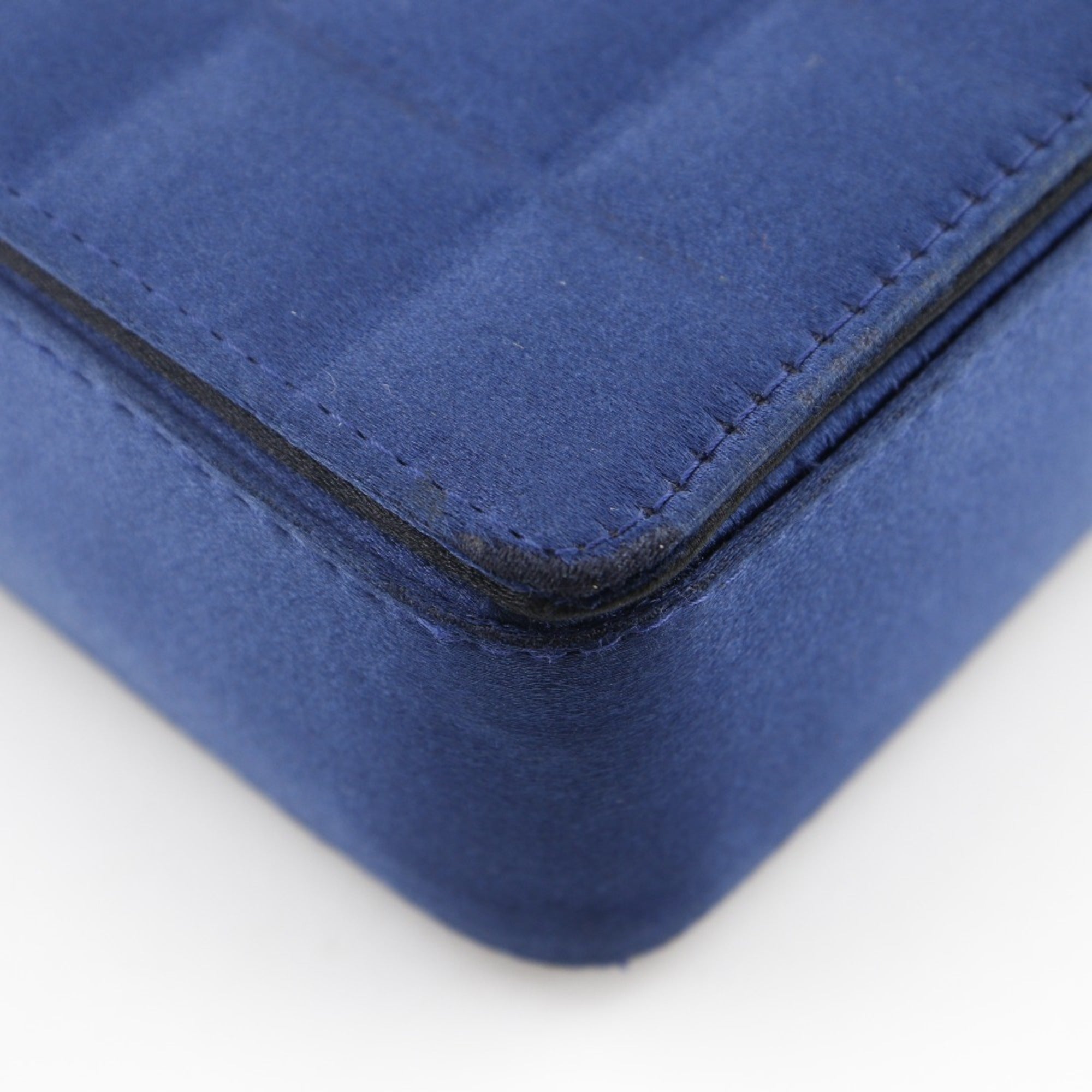Chanel Blue Satin Shoulder Bag (Pre-Owned)