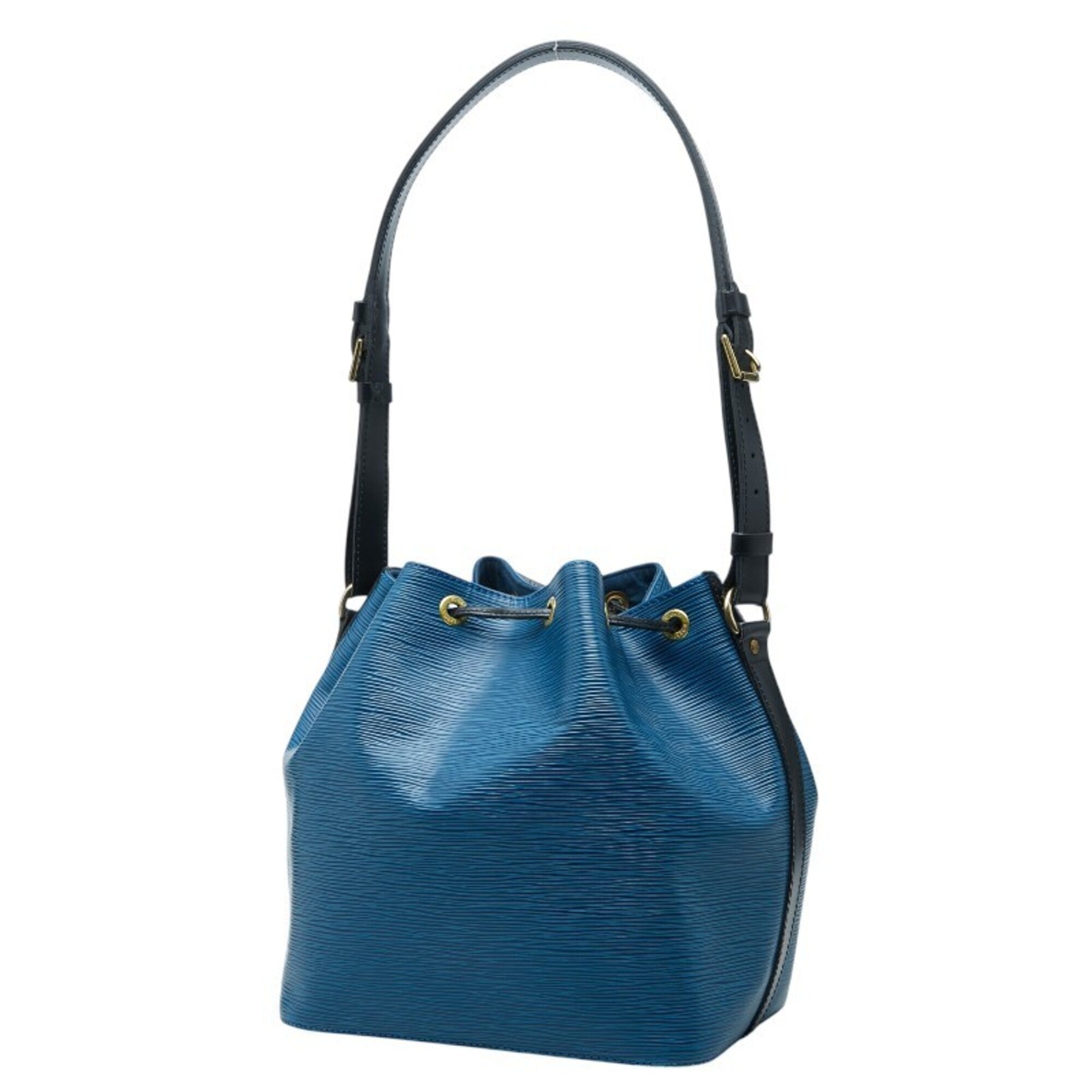 Louis Vuitton Noir Toledo Blue Leather Shoulder Bag (Pre-Owned)