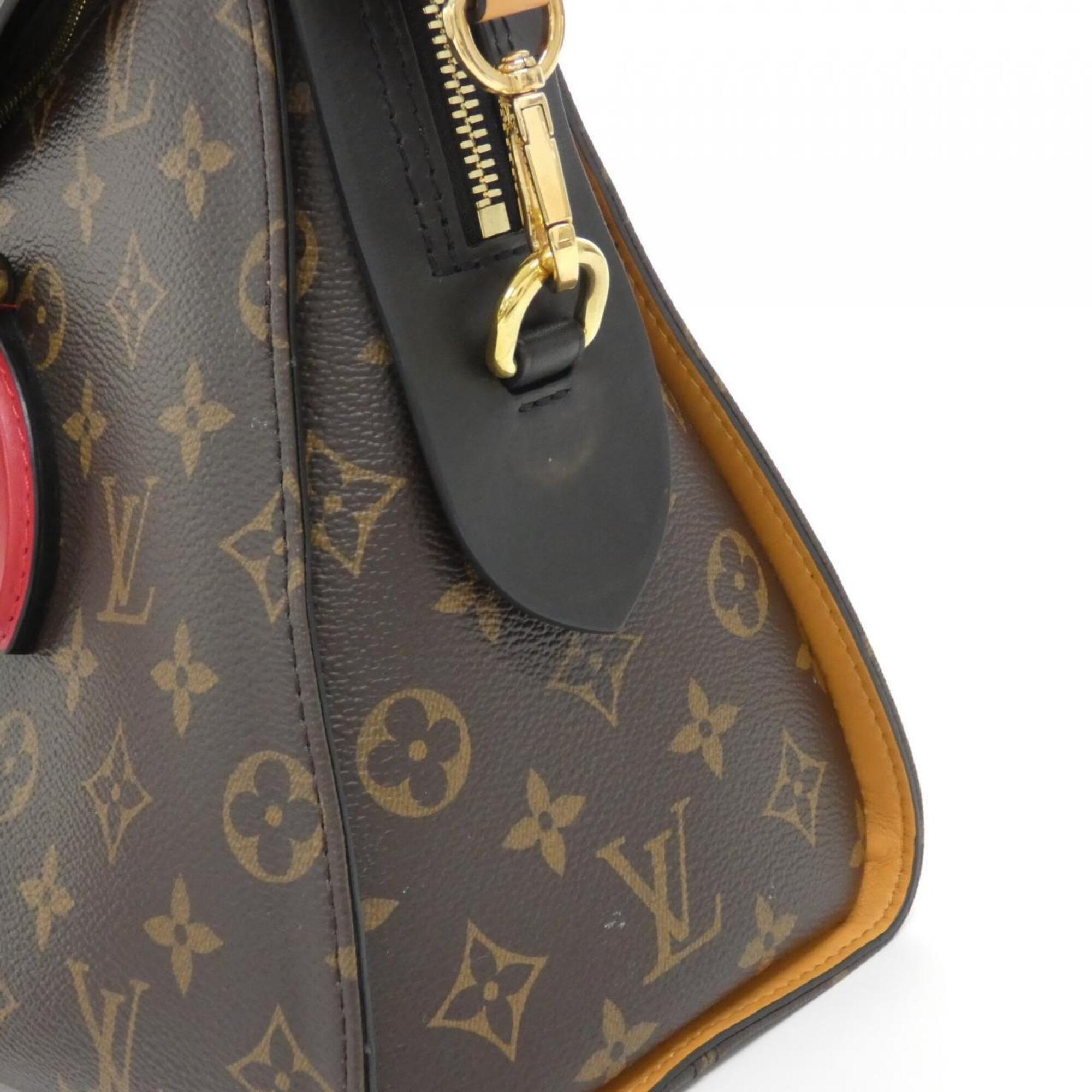 Louis Vuitton Black Marron Coated Canvas Tote Bag (Pre-Owned)