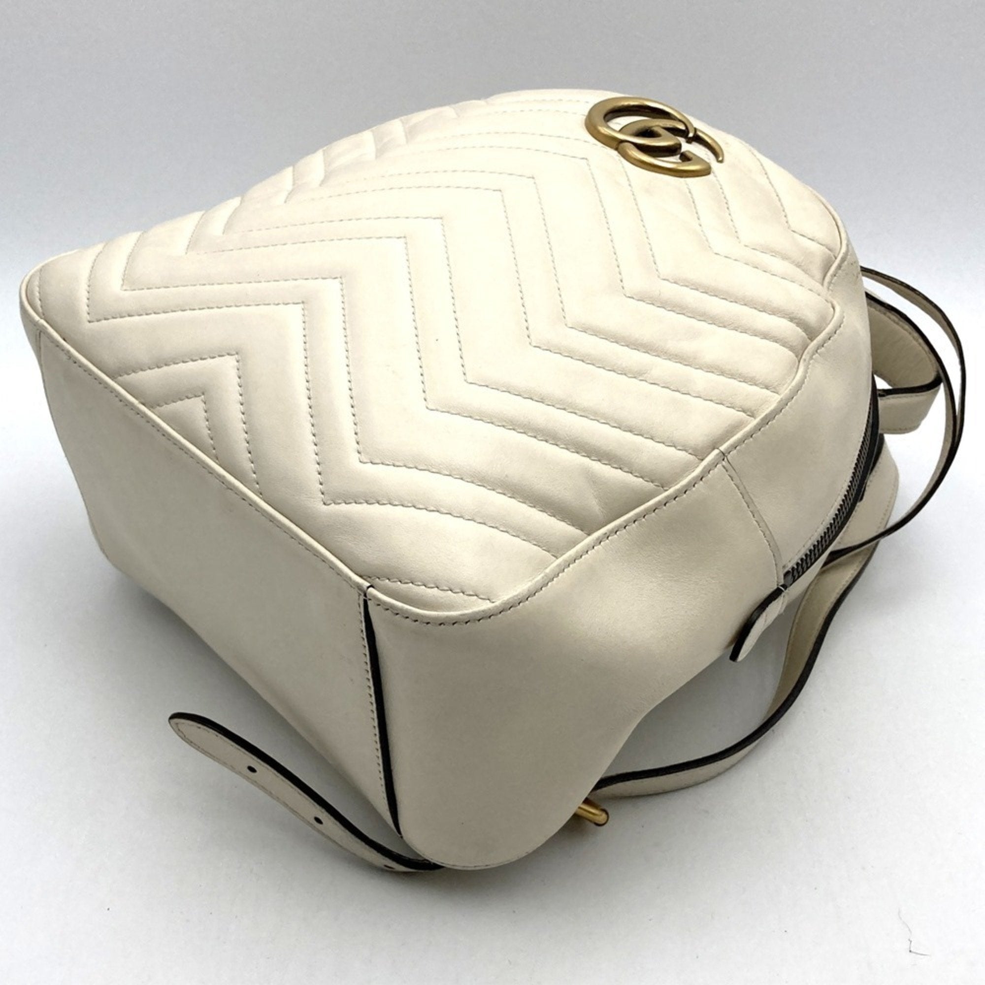 Gucci White Leather Backpack (Pre-Owned)