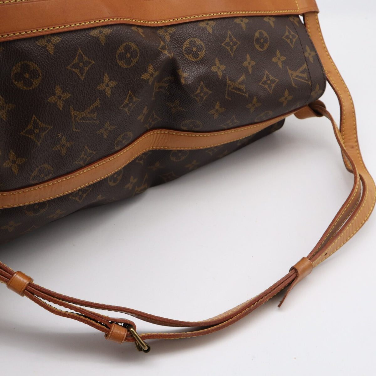 Louis Vuitton Monogram Brown Coated Canvas Leather Shoulder Bag (Pre-Owned)