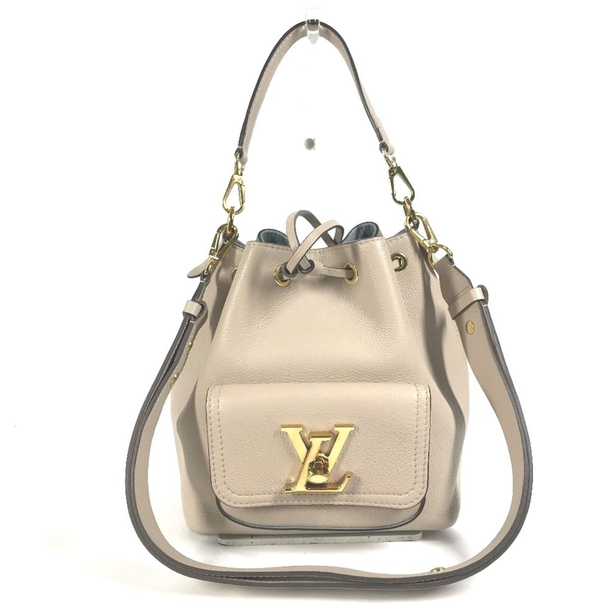 Louis Vuitton Beige Sand Leather Handbag Shoulder Bag (Pre-Owned)