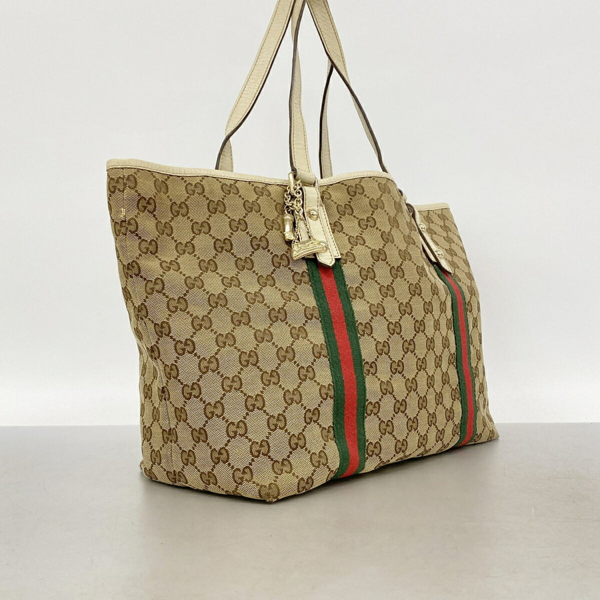 Gucci Brown Canvas Tote Bag (Pre-Owned)