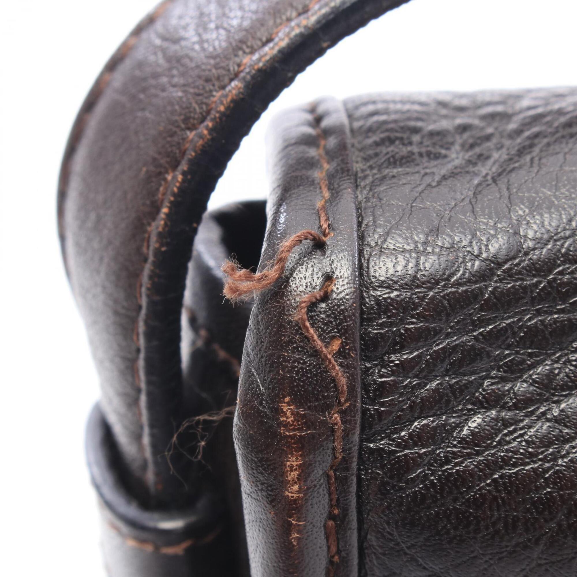 Loewe Brown Leather Handbag Shoulder Bag (Pre-Owned)