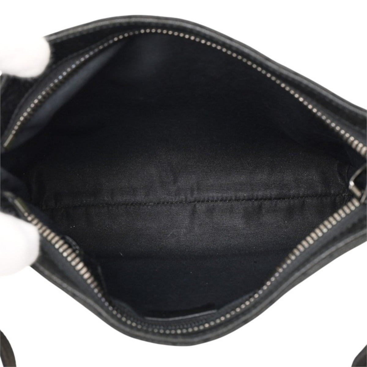 Gucci Black Canvas Leather Shoulder Bag (Pre-Owned)