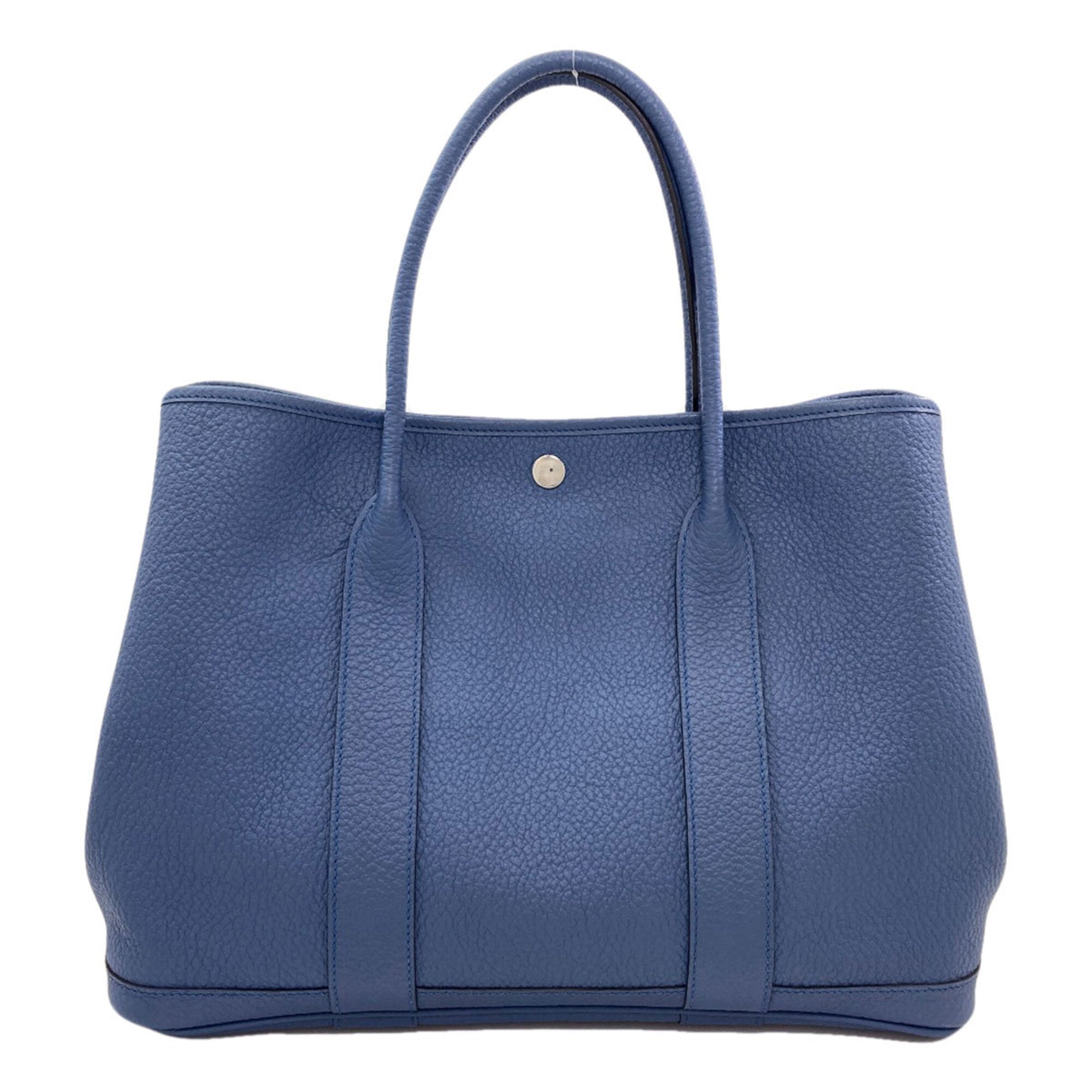 Hermes Garden Blue Agate Country Leather Tote Bag (Pre-Owned)
