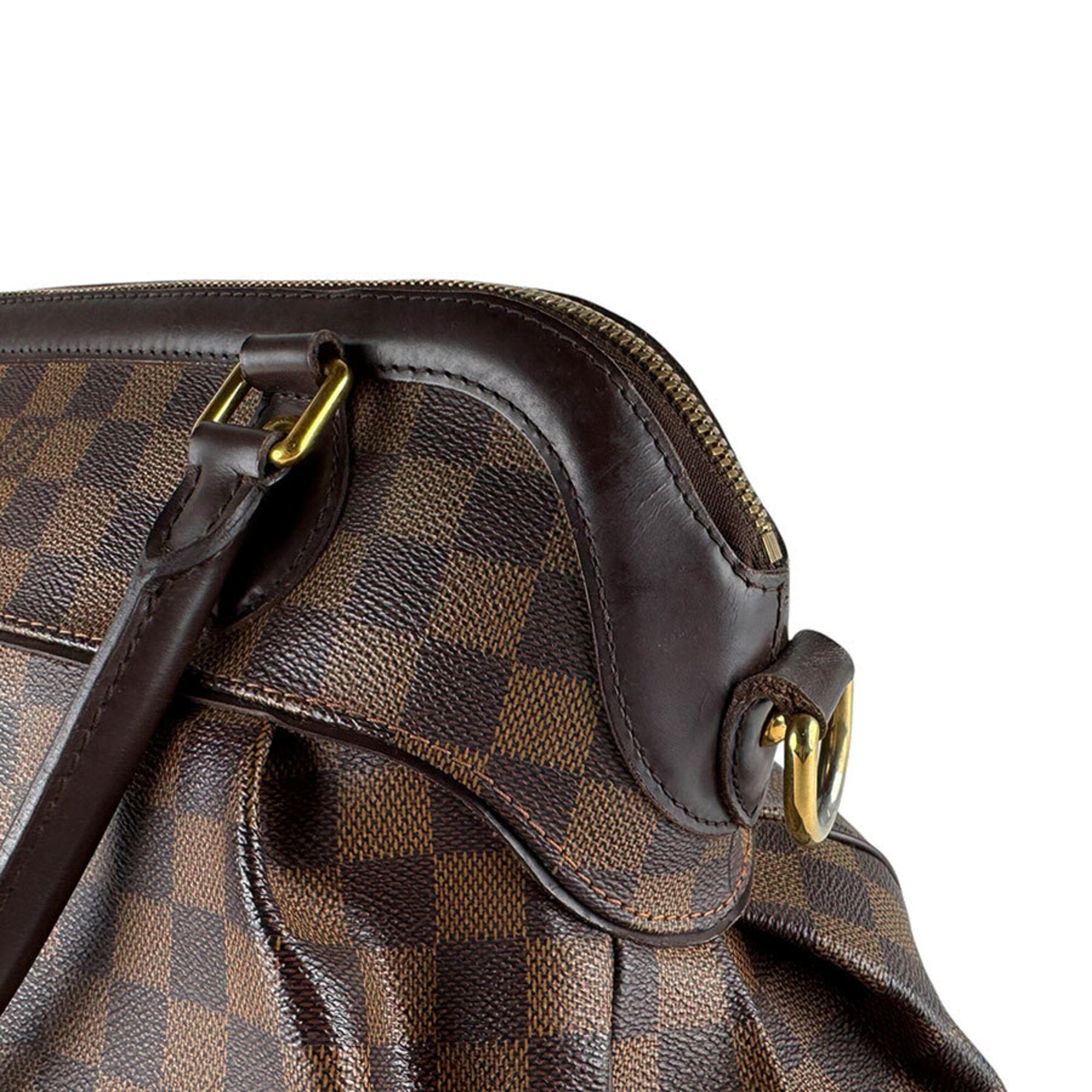 Louis Vuitton Damier Canvas Ebene Damier Canvas Handbag Shoulder Bag (Pre-Owned)