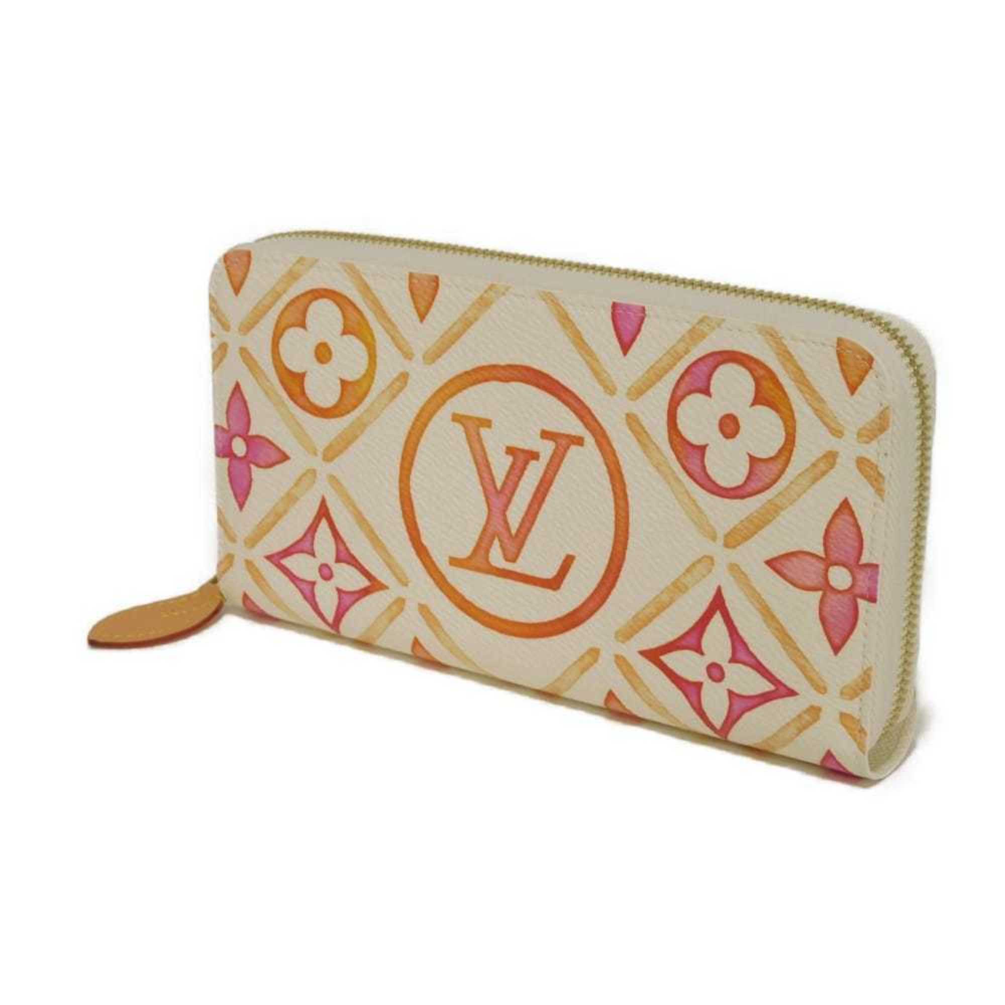 Louis Vuitton Coral Color Monogram Pink White Monogram Long Wallet (Bi-Fold) (Pre-Owned)
