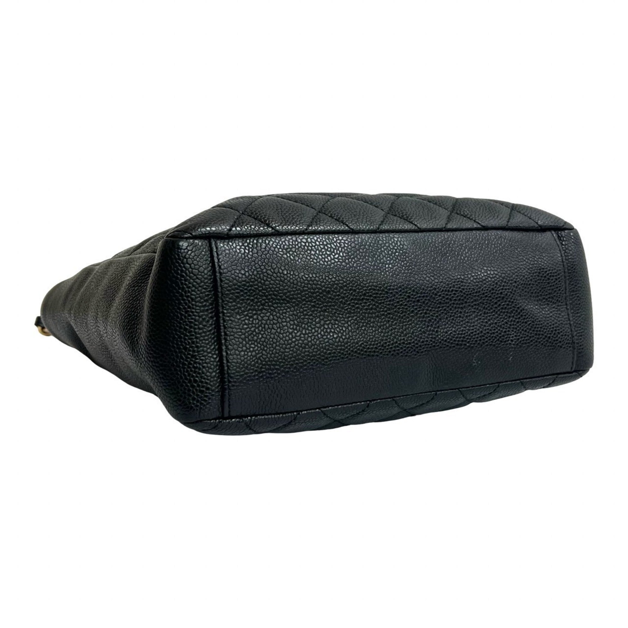 Chanel Black Grained Calfskin Handbag Tote Bag (Pre-Owned)