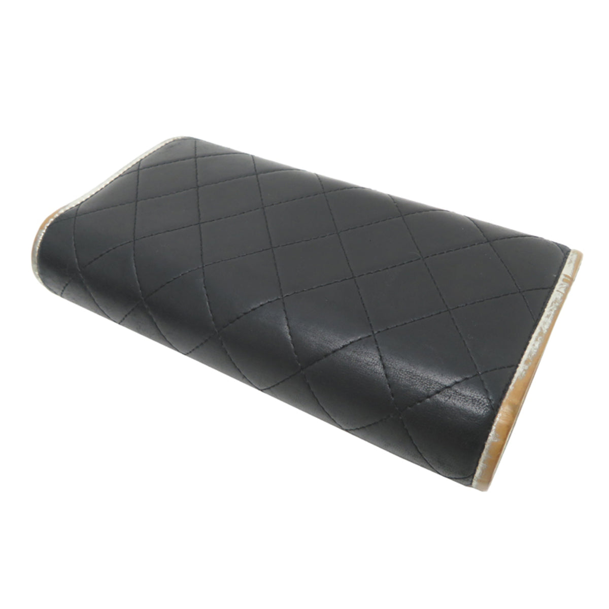 Chanel Black Leather Wallet (Bi-Fold) (Pre-Owned)