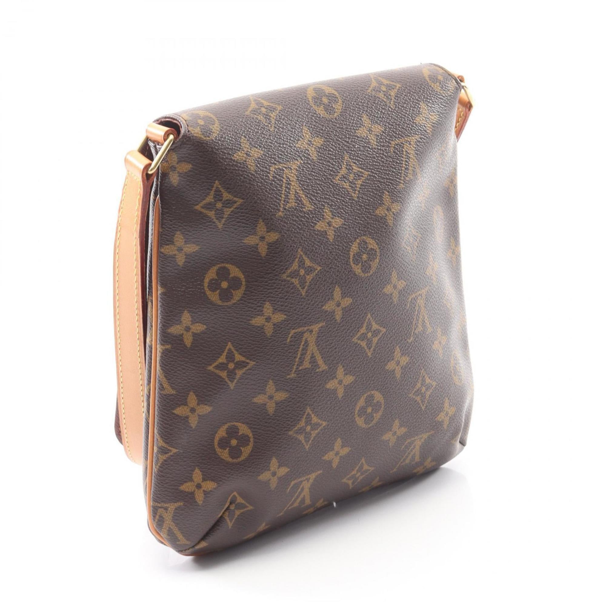 Louis Vuitton Monogram Brown Coated Canvas Leather Shoulder Bag (Pre-Owned)