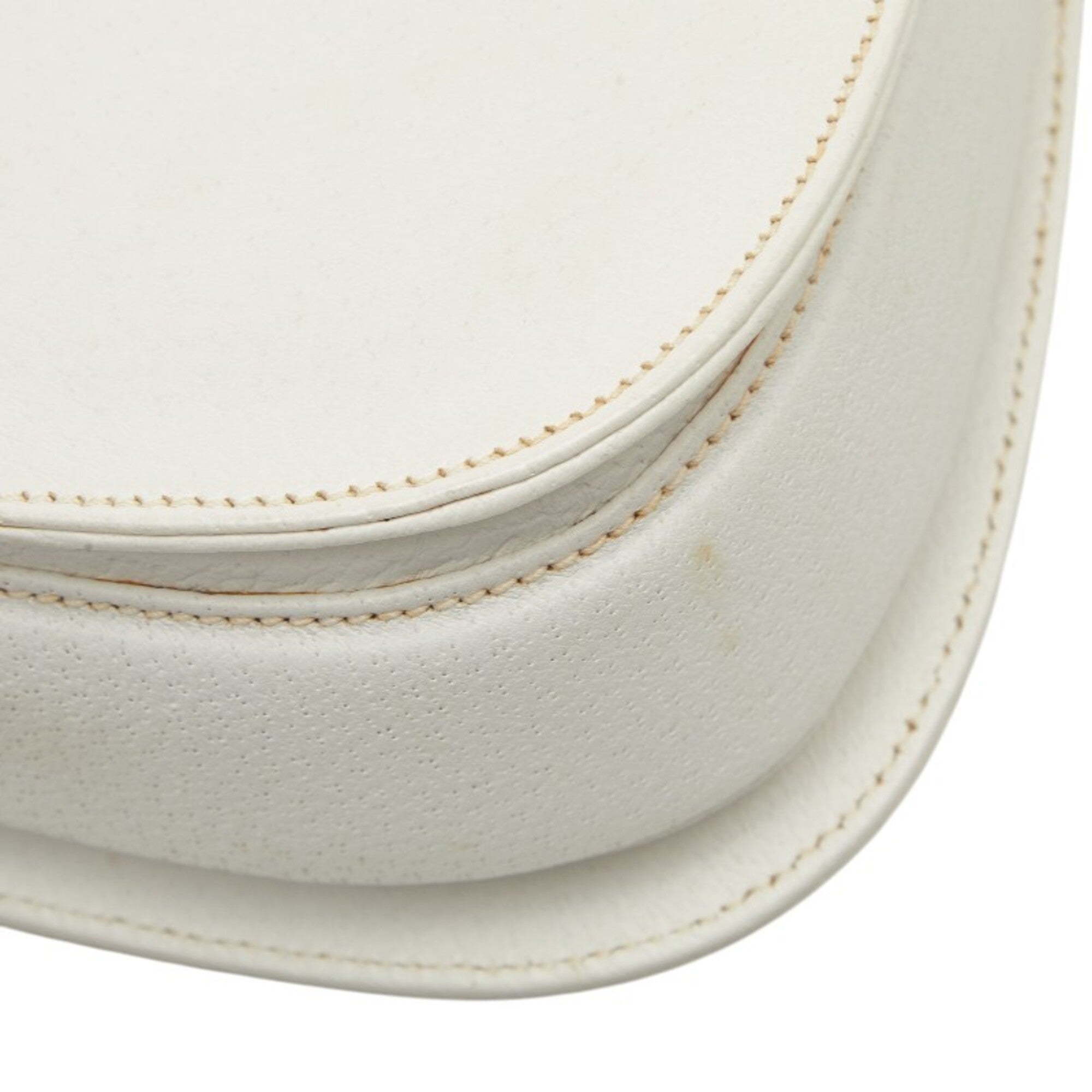 Gucci White Leather Handbag Shoulder Bag (Pre-Owned)