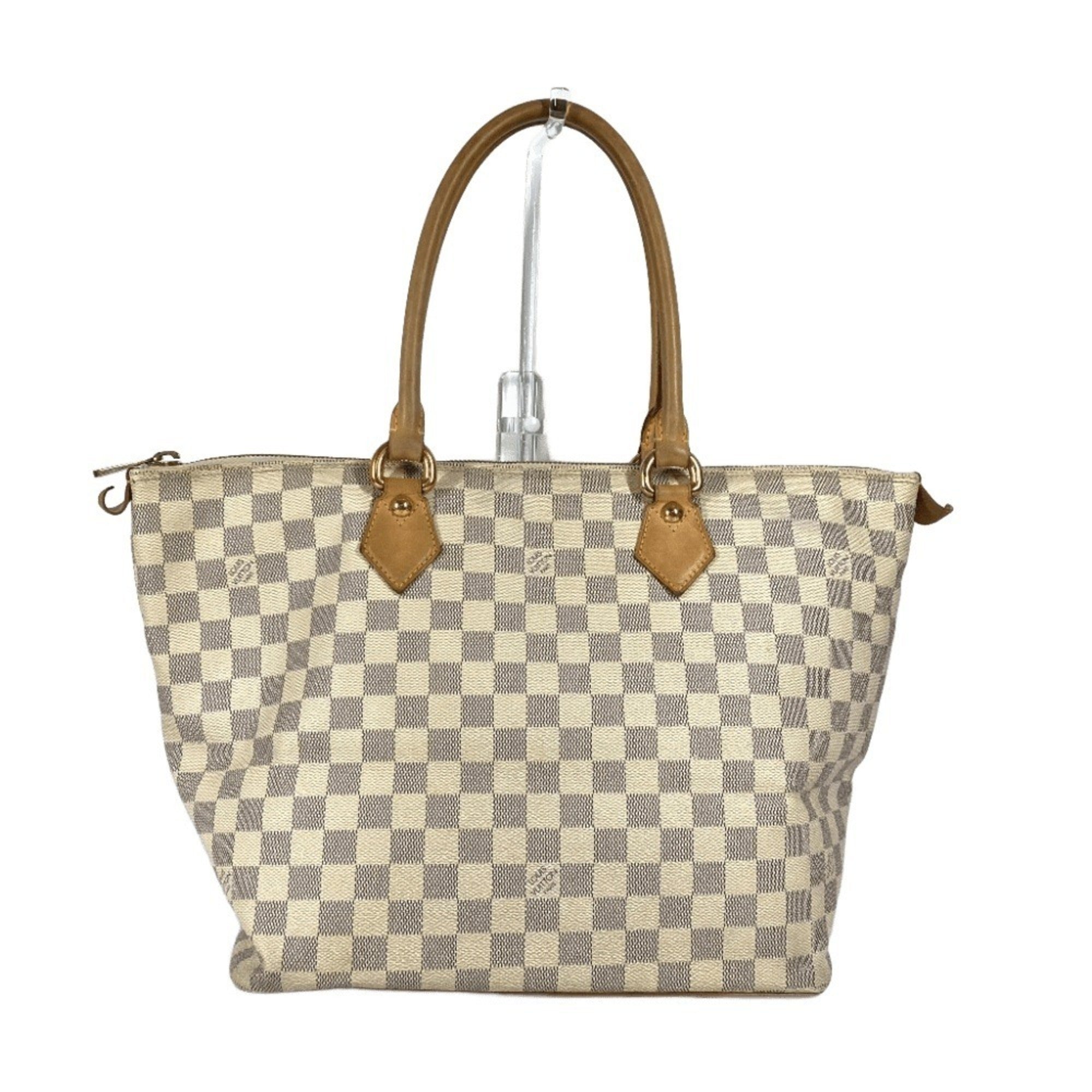 Louis Vuitton White Damier Azur Shoulder Bag Tote Bag (Pre-Owned)