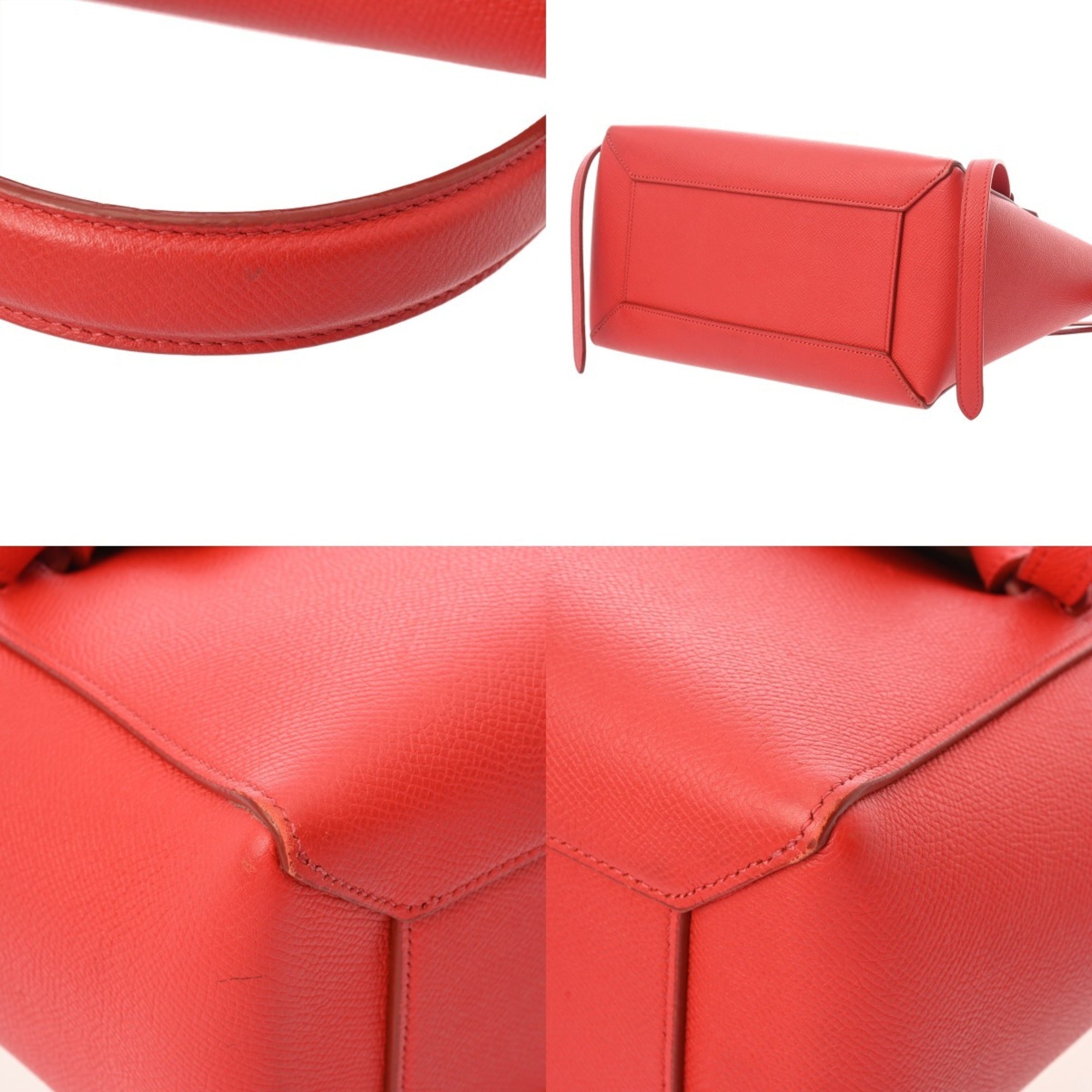 Celine Red Color Leather Handbag (Pre-Owned)