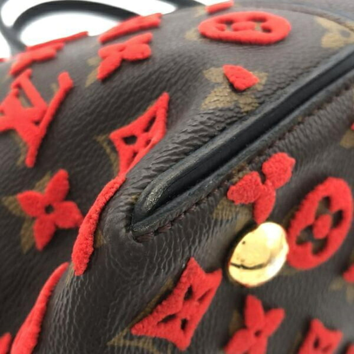 Louis Vuitton Red Brown Handbag (Pre-Owned)