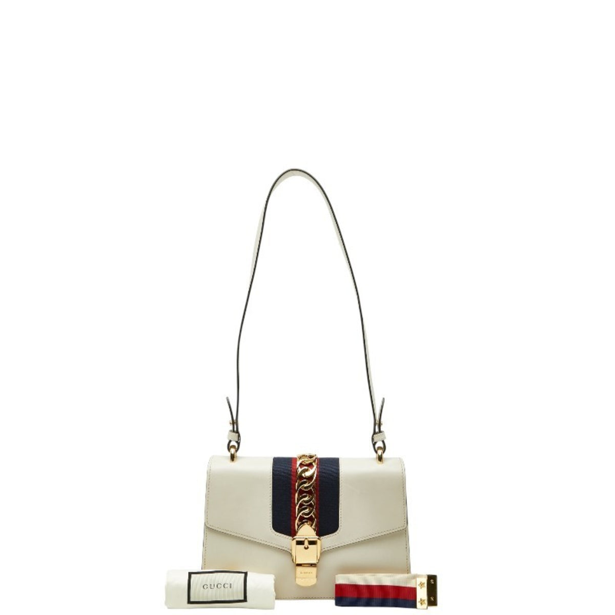 Gucci White Leather Shoulder Bag (Pre-Owned)