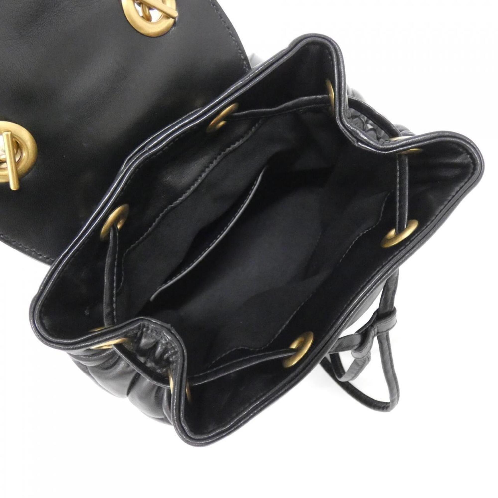 Gucci Black Quilting Leather Backpack (Pre-Owned)