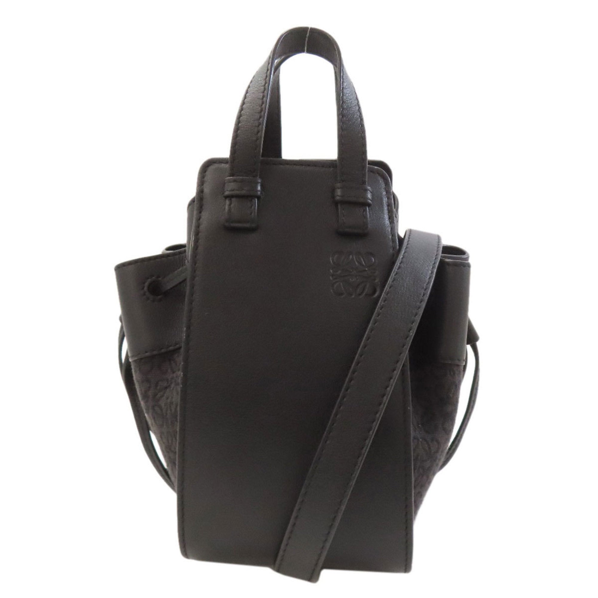 Loewe Black Canvas Leather Handbag (Pre-Owned)