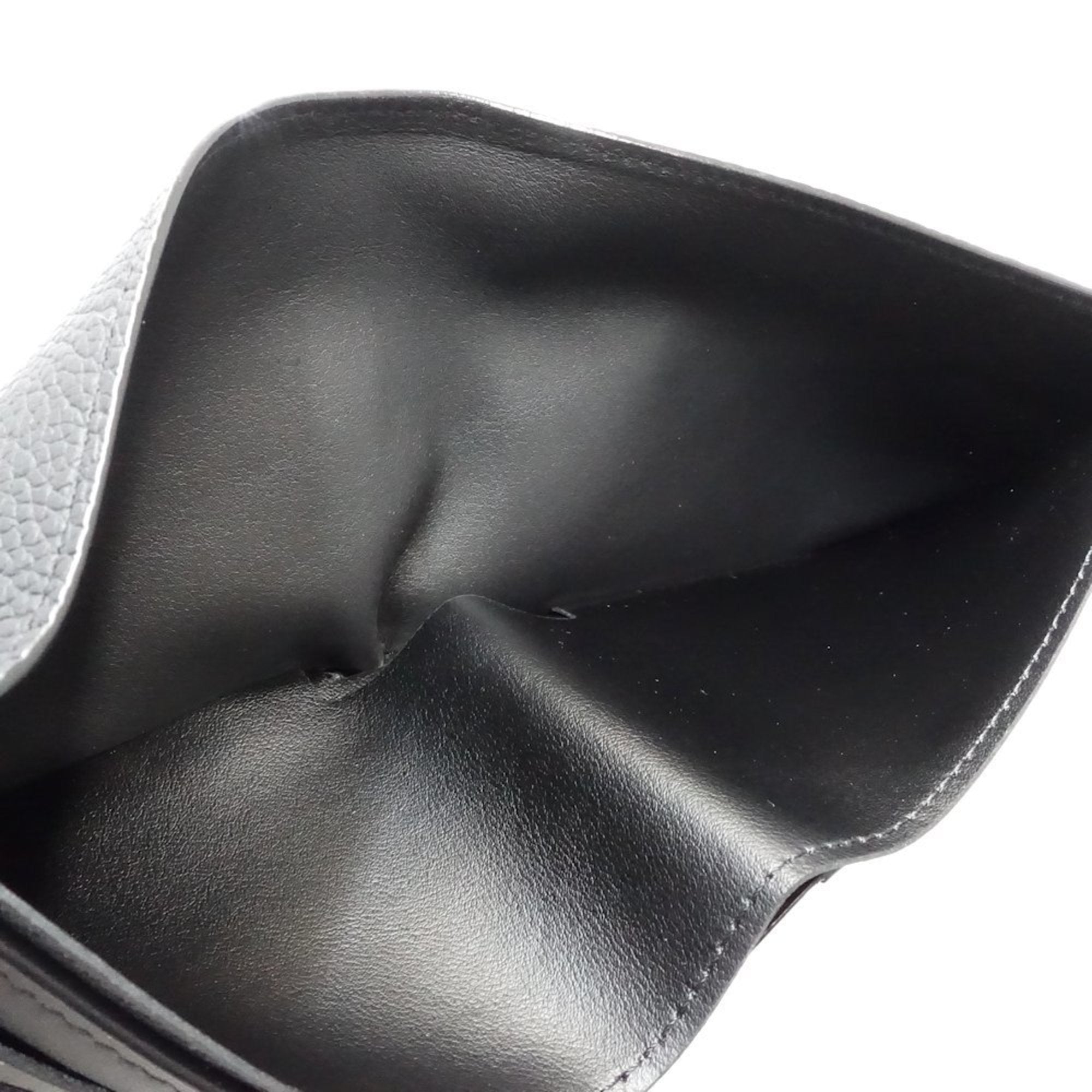 Louis Vuitton Black Leather Wallet (Bi-Fold) (Pre-Owned)
