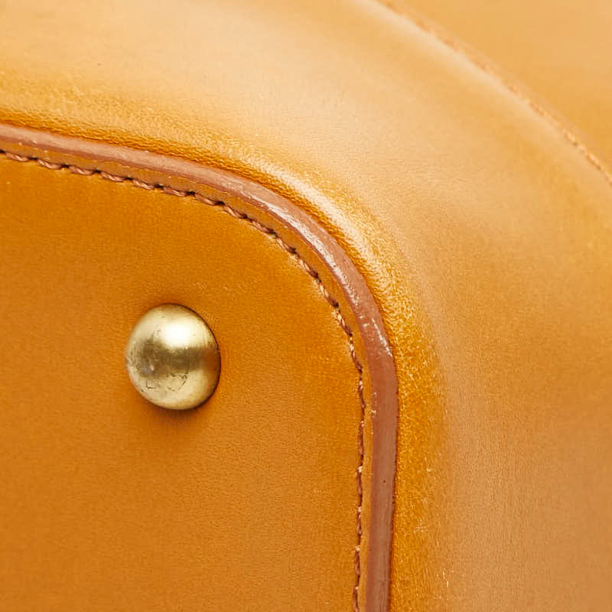 Burberry Camel Leather Shoulder Bag Tote Bag (Pre-Owned)