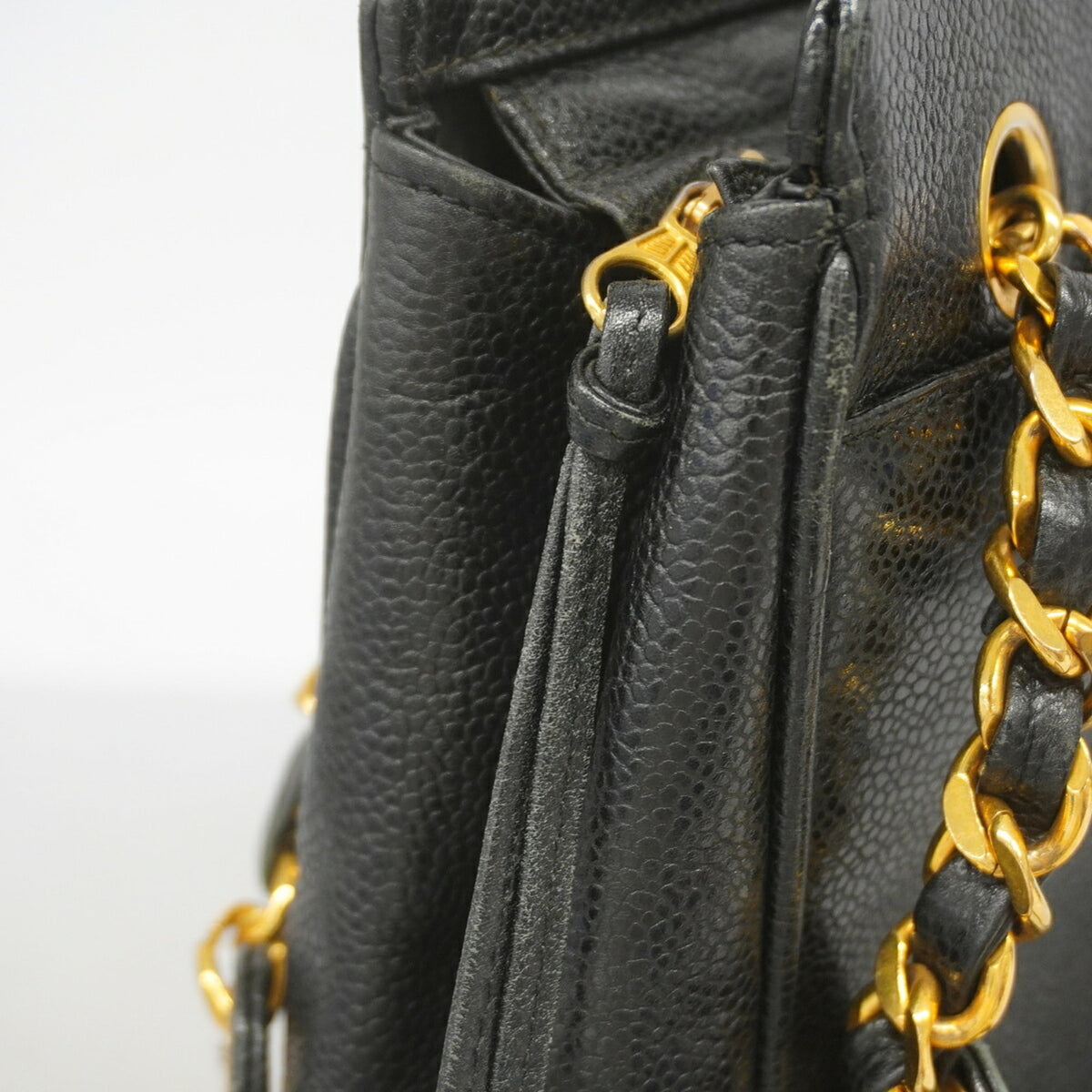 Chanel Black Grained Calfskin Tote Bag (Pre-Owned)