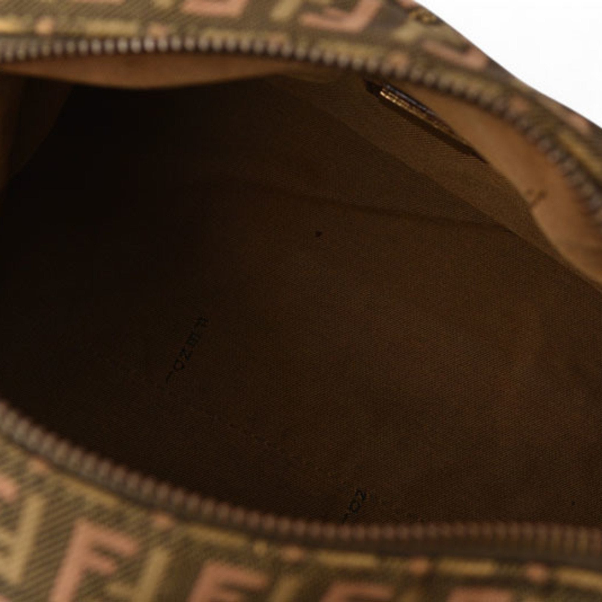 Fendi Zucca Khaki Brown Zucca Canvas Handbag (Pre-Owned)