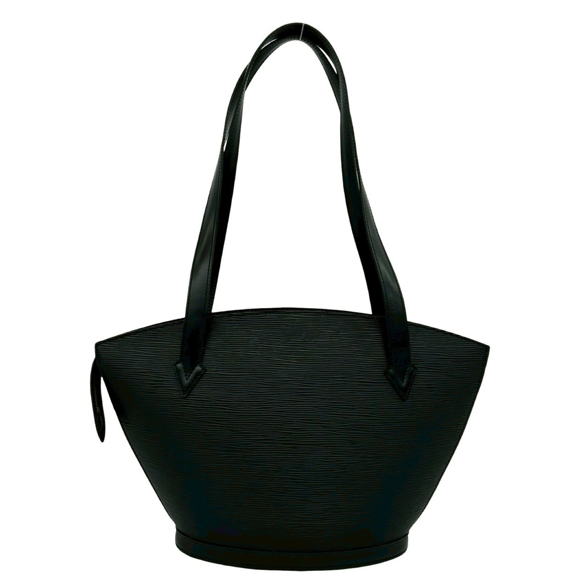 Louis Vuitton Black Leather Shoulder Bag Tote Bag (Pre-Owned)