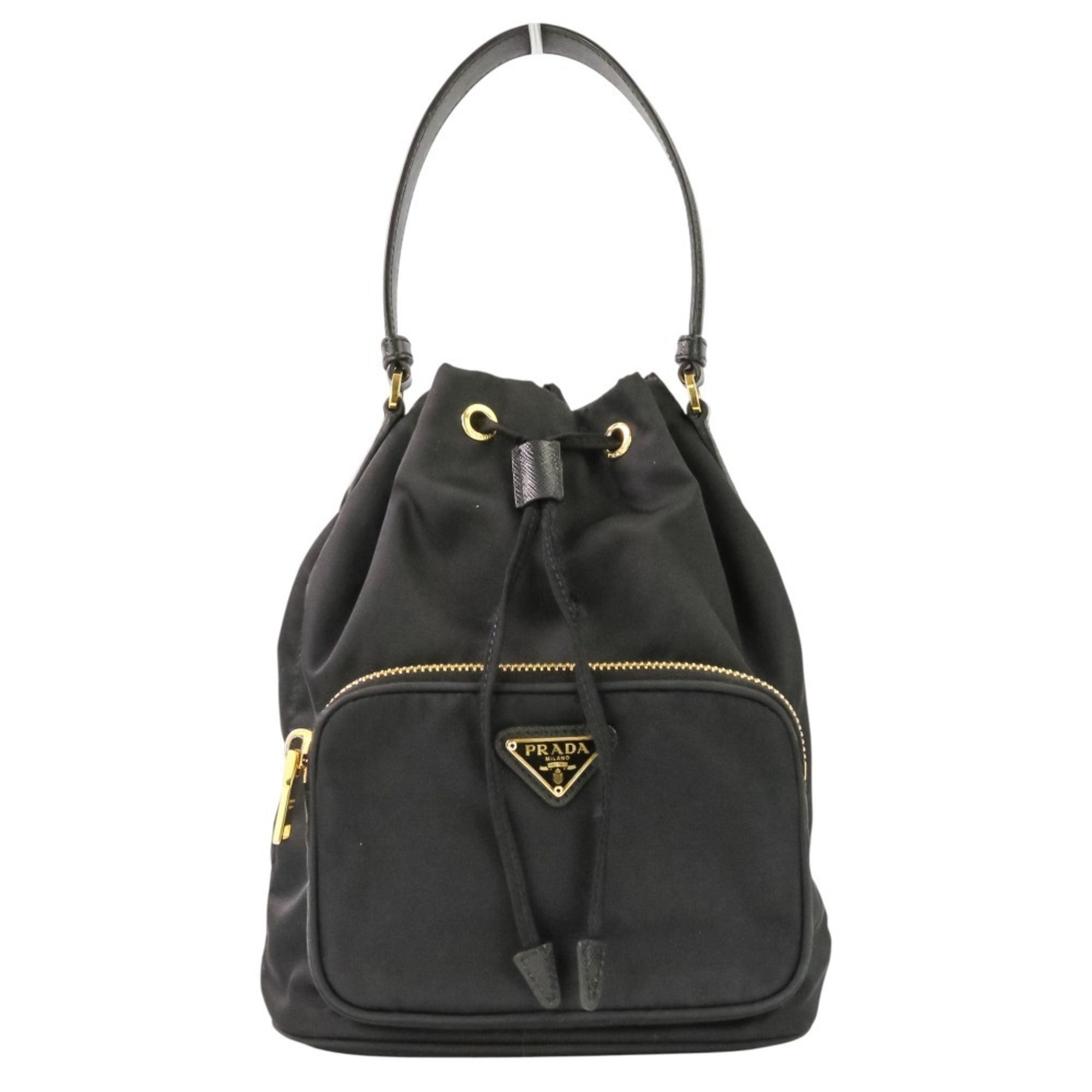 Prada Black Nylon Handbag Shoulder Bag (Pre-Owned)