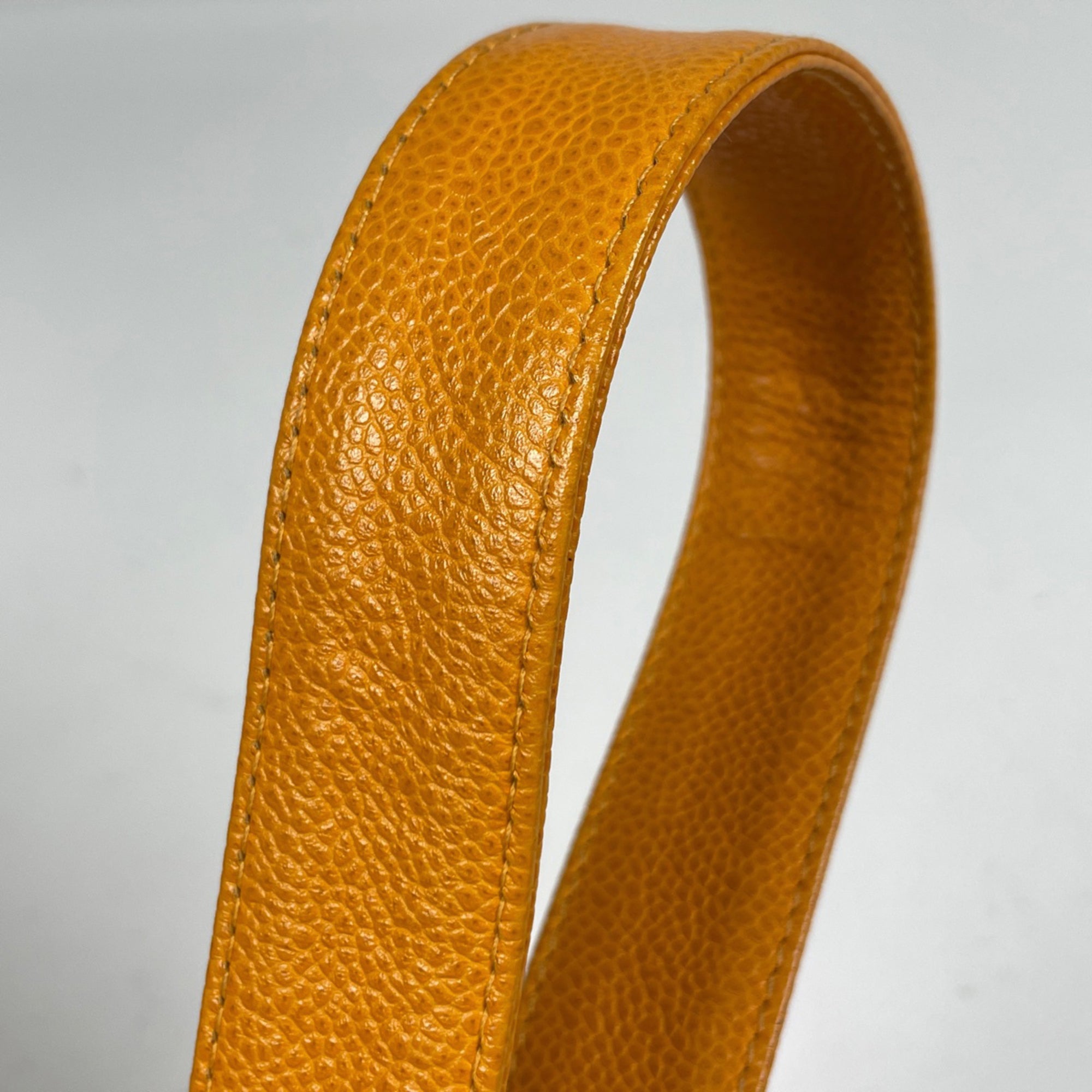 Chanel Yellow Grained Calfskin Shoulder Bag (Pre-Owned)