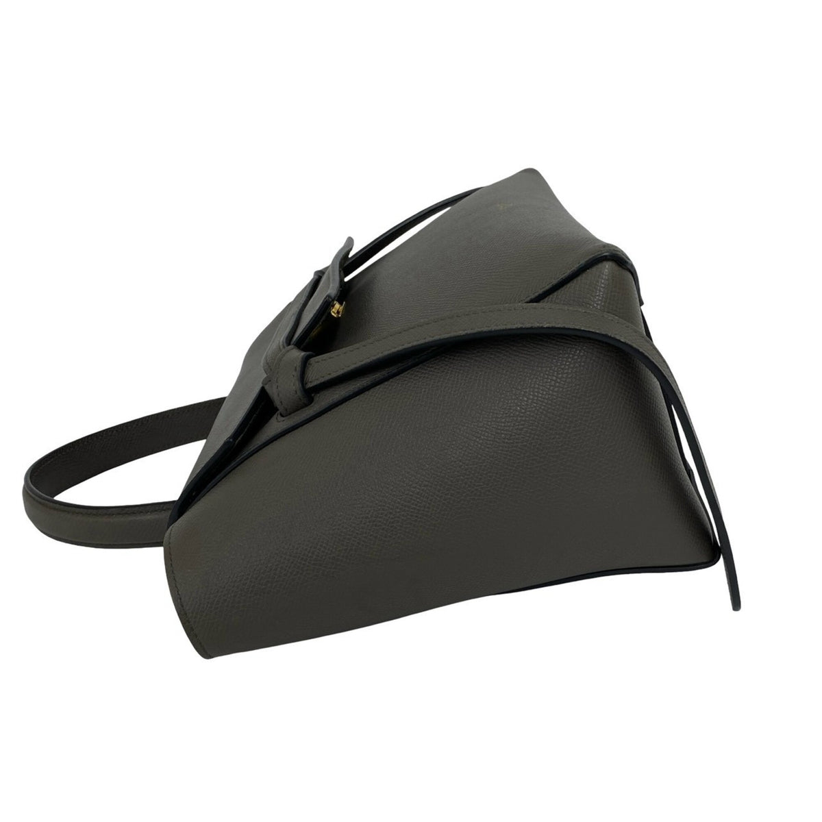 Celine Gray Leather Handbag Shoulder Bag (Pre-Owned)