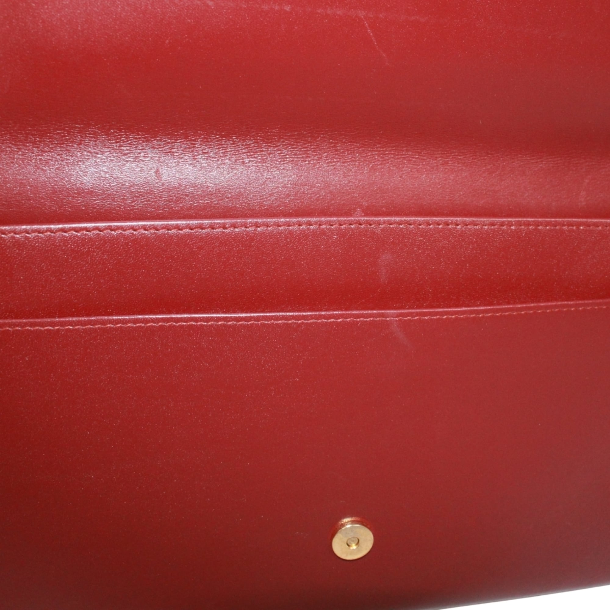 Cartier Bordeaux Leather Clutch Bag (Pre-Owned)