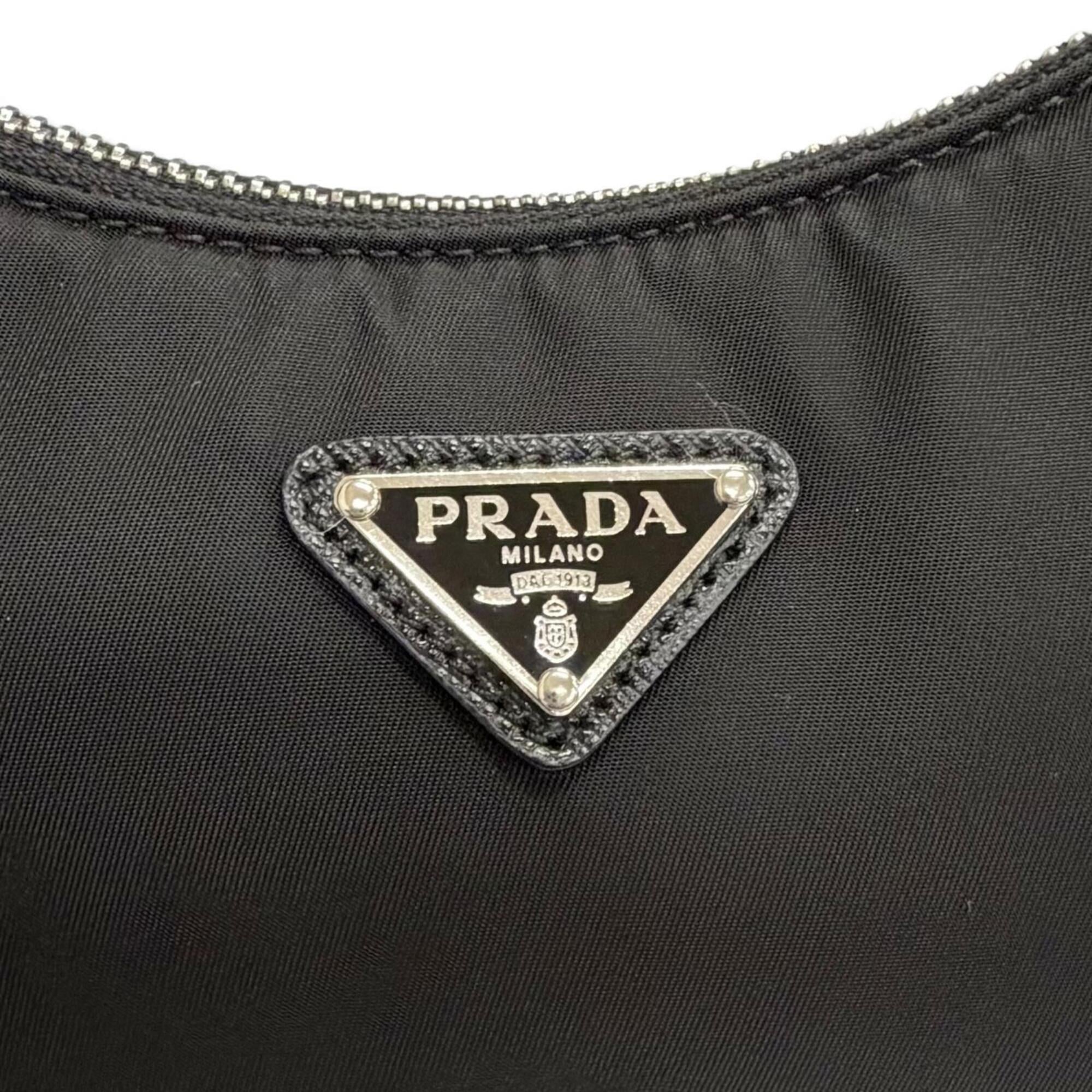 Prada Black Nylon Pouch Shoulder Bag (Pre-Owned)