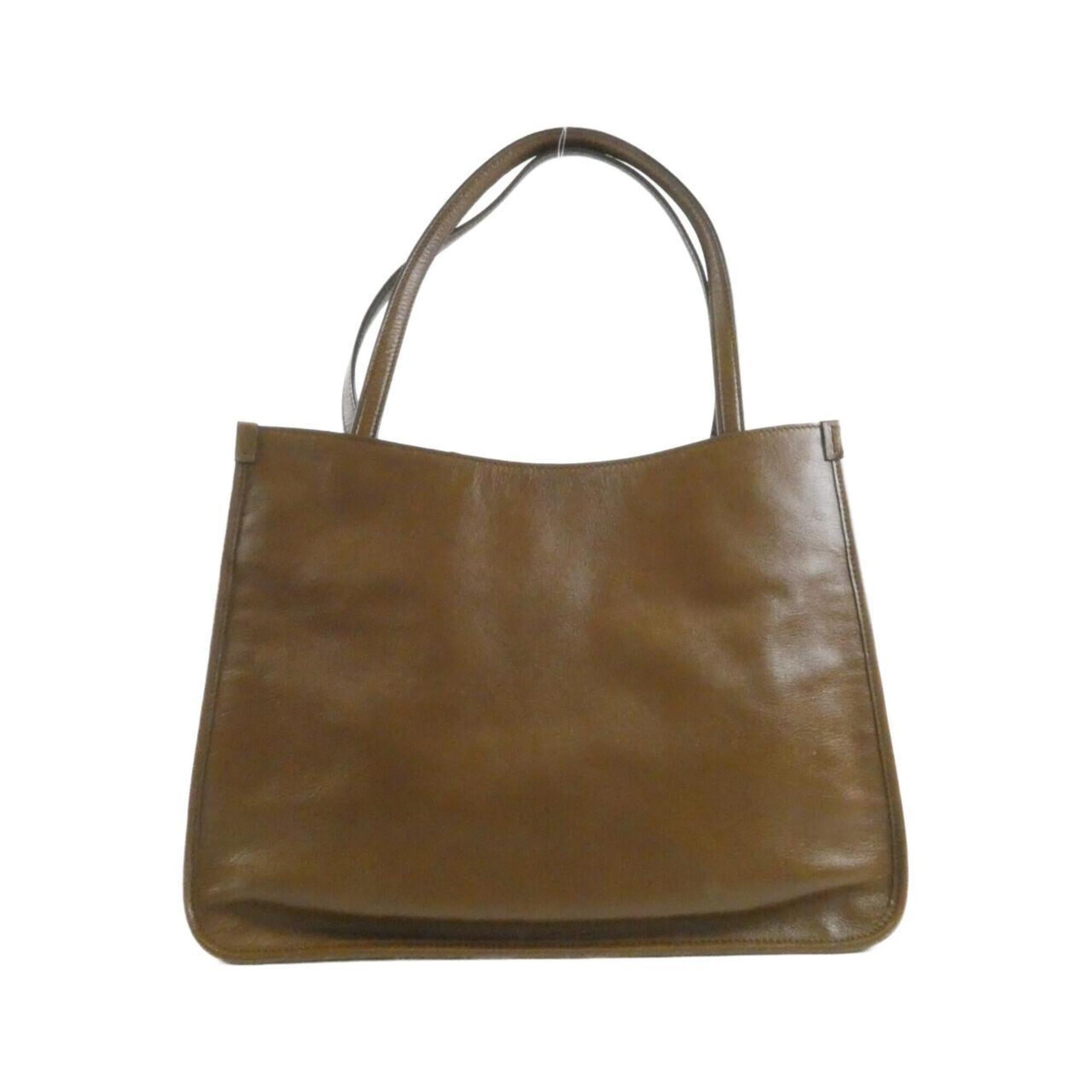Gucci Horsebit Brown Leather Handbag (Pre-Owned)