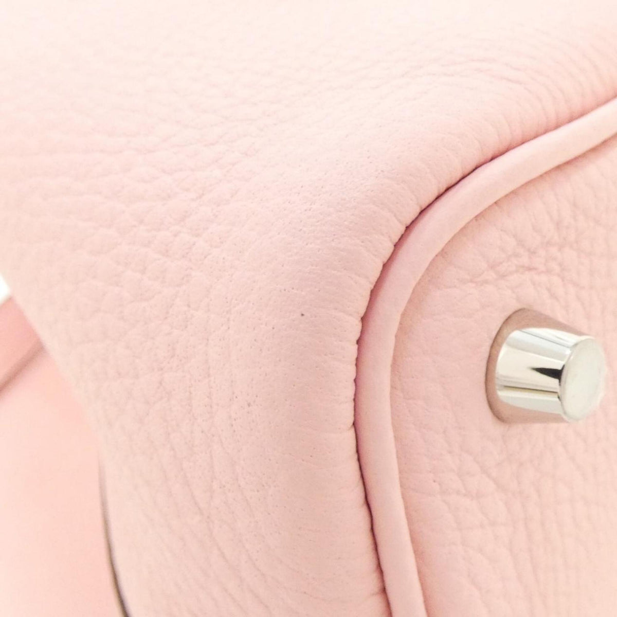 Hermes Rose Sakura Taurillon Clemence Leather Handbag (Pre-Owned)