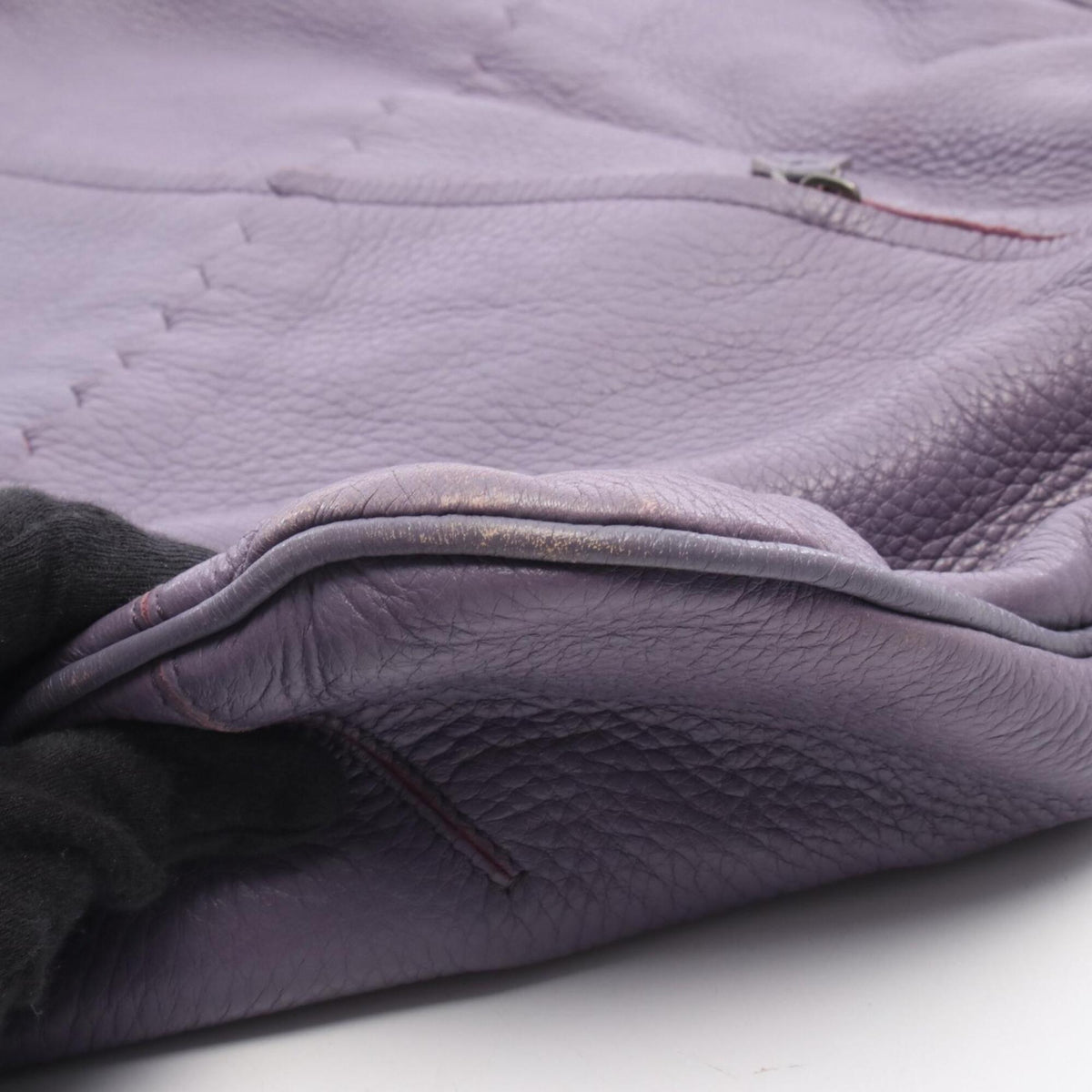 Bottega Veneta Purple Leather Handbag Tote Bag (Pre-Owned)