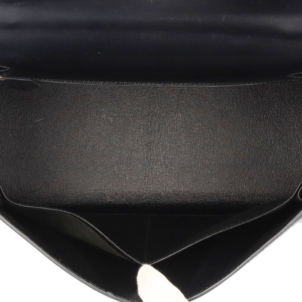 Hermes Black Box Calf Leather Shoulder Bag (Pre-Owned)