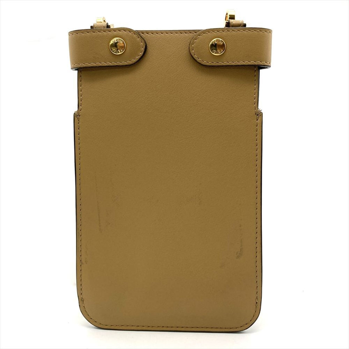 Fendi Camel Leather Shoulder Bag (Pre-Owned)