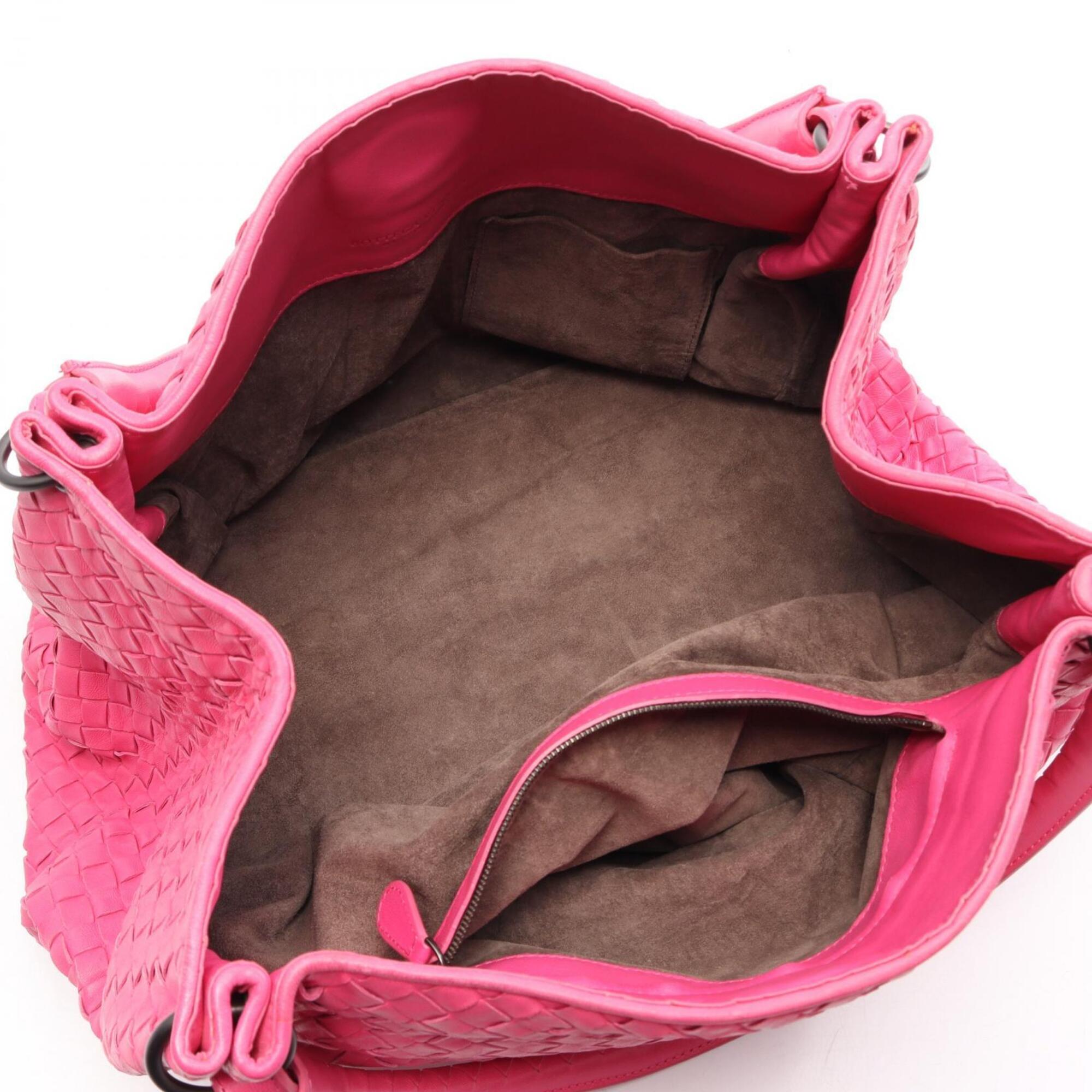 Bottega Veneta Intrecciato Pink Intrecciato Handbag Tote Bag (Pre-Owned)