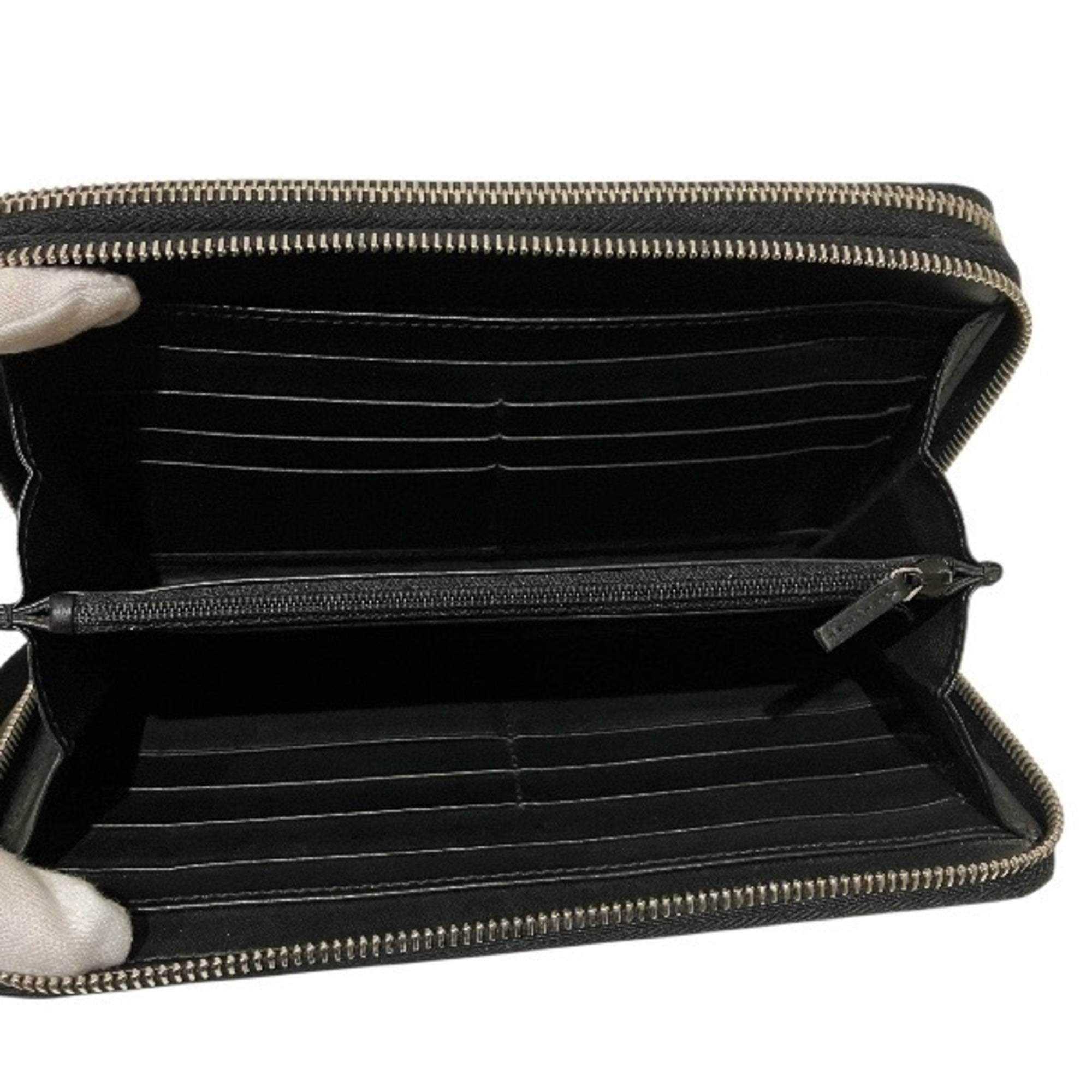 Gucci Black Leather Long Wallet (Bi-Fold) (Pre-Owned)