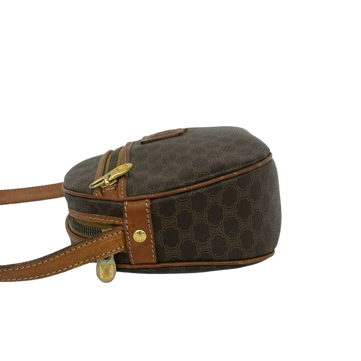 Celine Brown Leather Pvc Pochette Shoulder Bag (Pre-Owned)