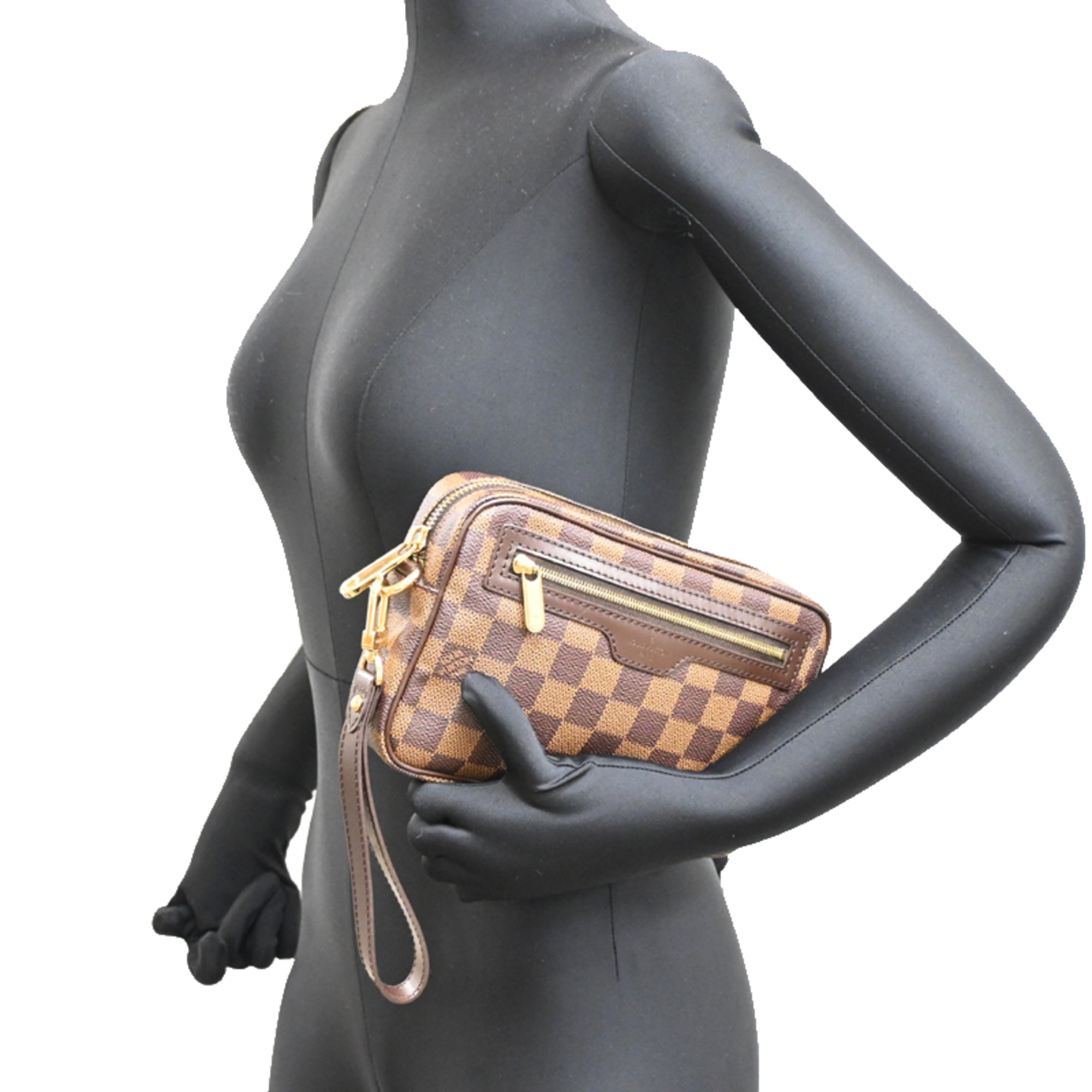 Louis Vuitton Brown Damier Canvas Pochette Shoulder Bag (Pre-Owned)