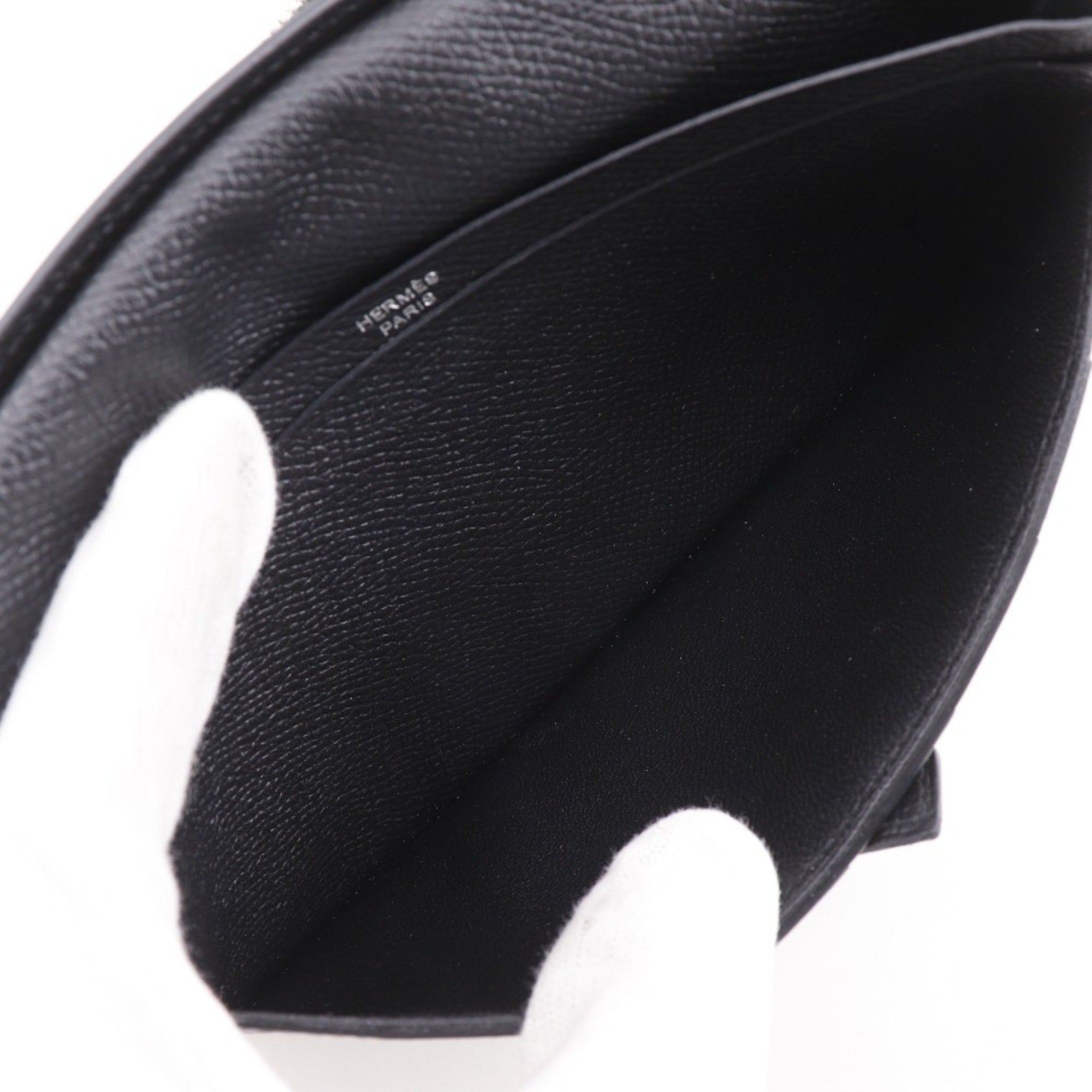 Hermes Black Epsom Leather Long Wallet (Bi-Fold) (Pre-Owned)