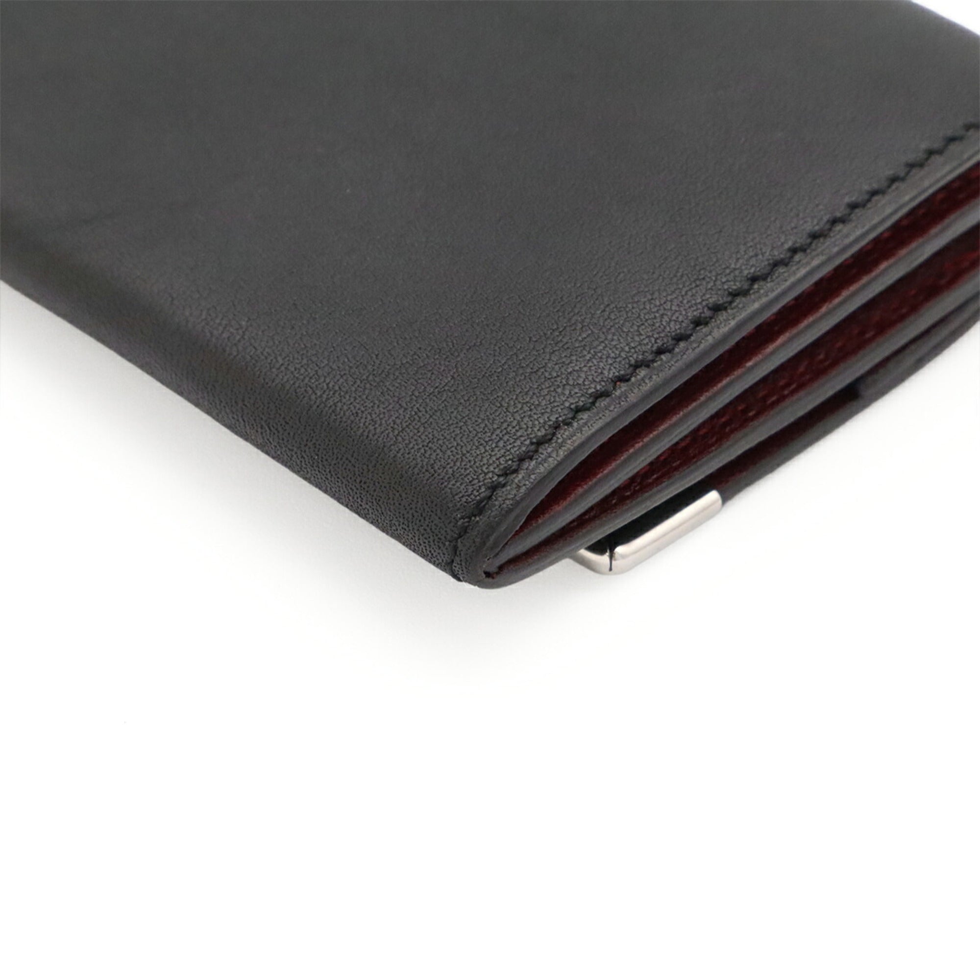 Cartier Black Leather Coin Purse/Coin Case (Pre-Owned)