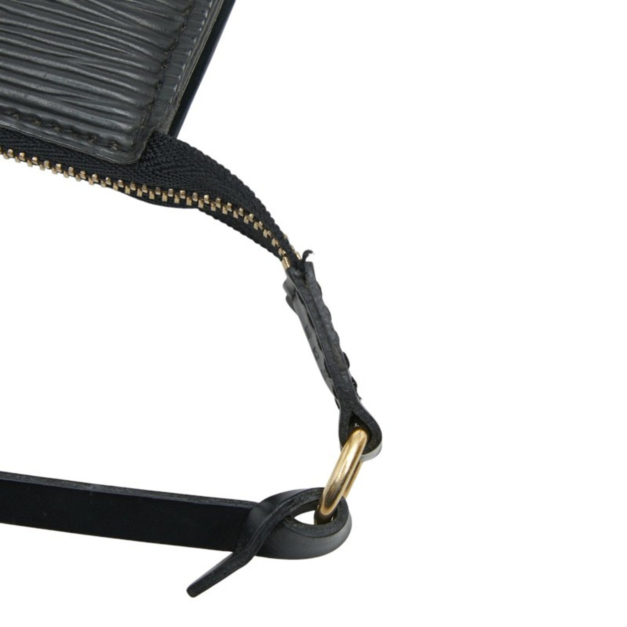 Louis Vuitton Black Noir Leather Handbag Pochette (Pre-Owned)