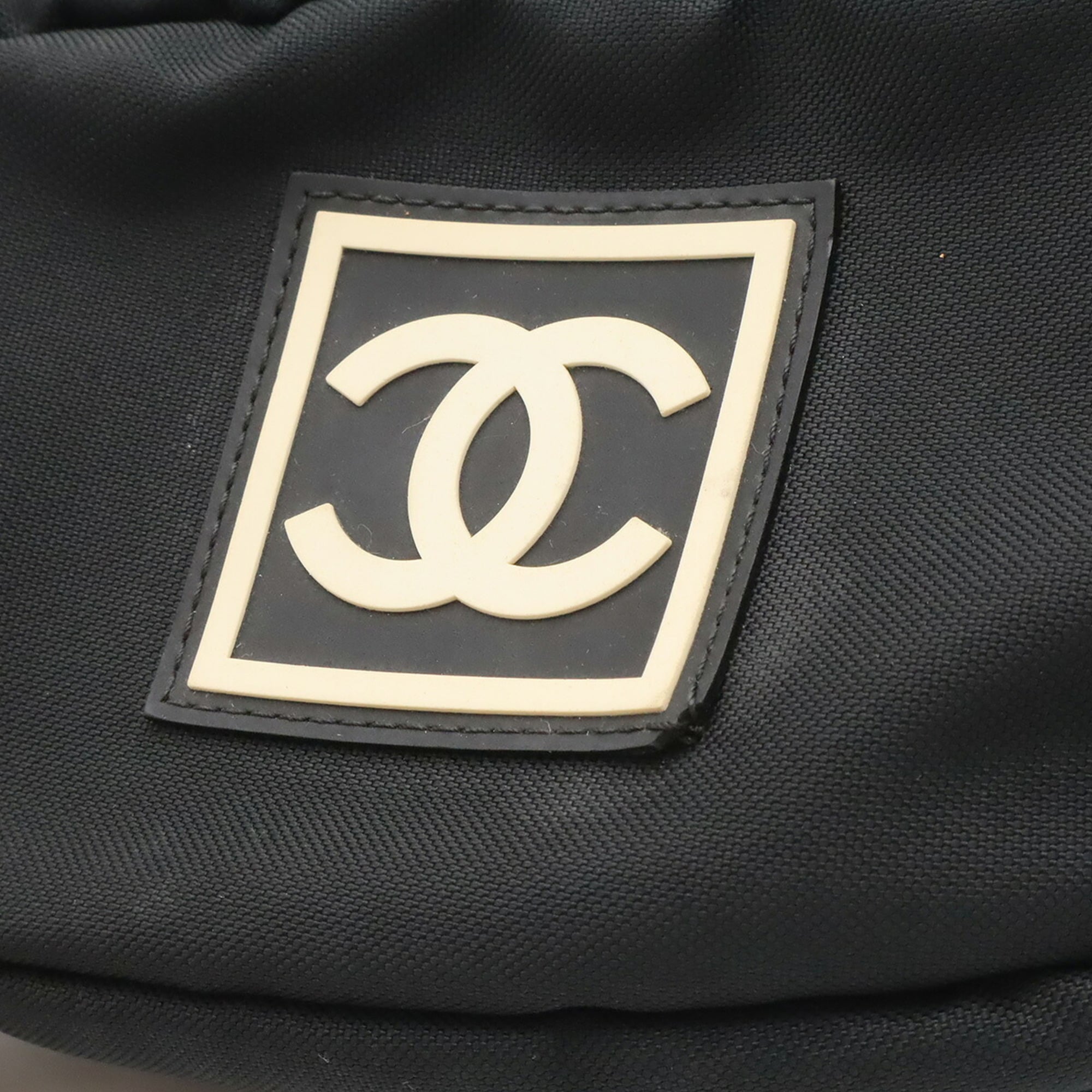 Chanel Black Nylon Canvas Fanny Pack Pouch (Pre-Owned)