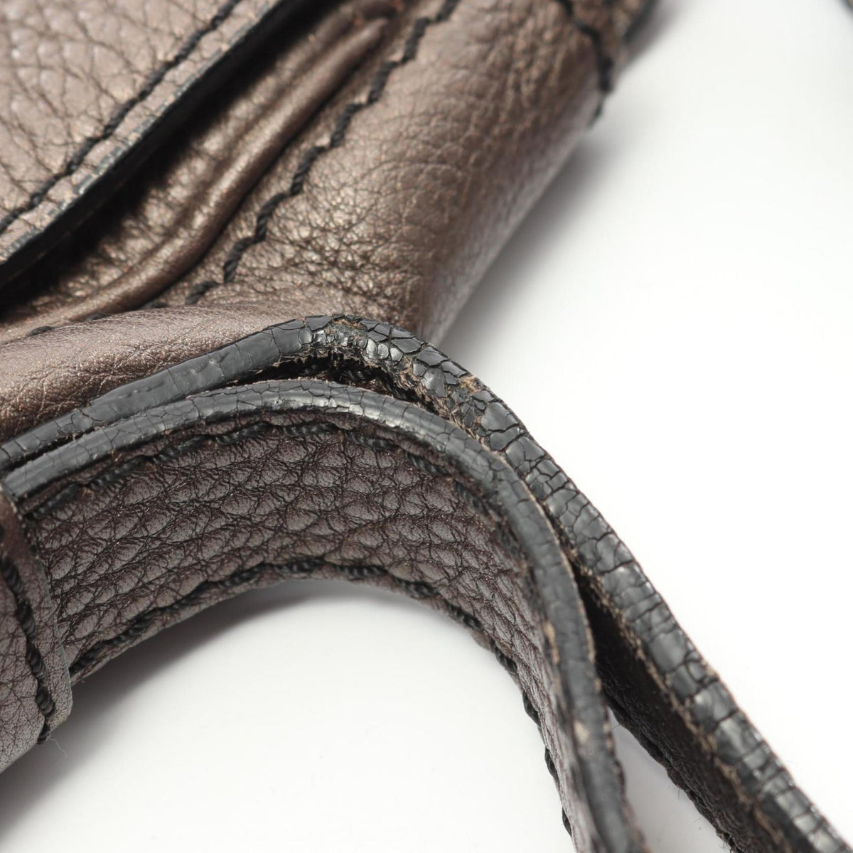 Celine Brown Leather Handbag Messenger Bag Shoulder Bag (Pre-Owned)